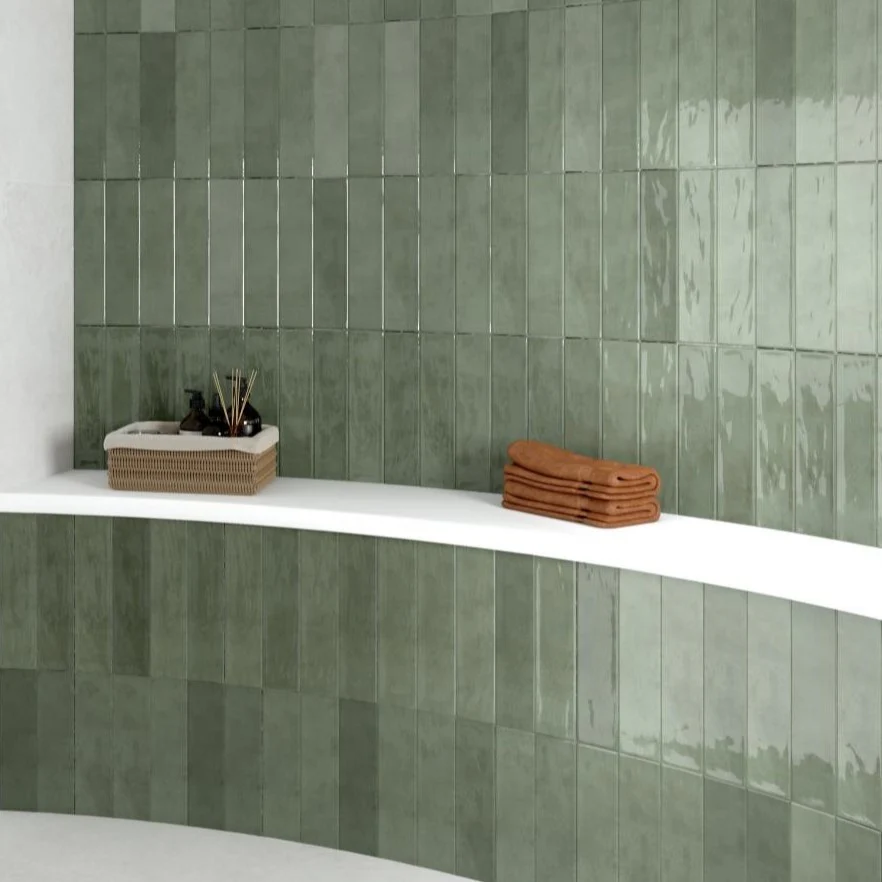 Rvto Chic Green Rectangle Ceramic Tile