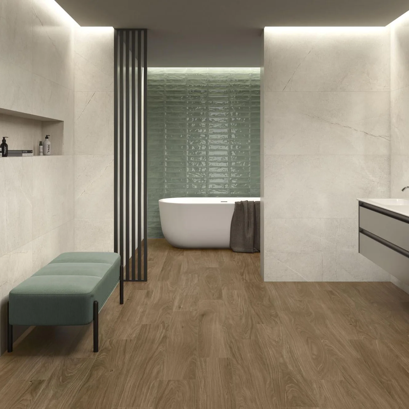 Rvto Chic Green Rectangle Ceramic Tile - Image 2