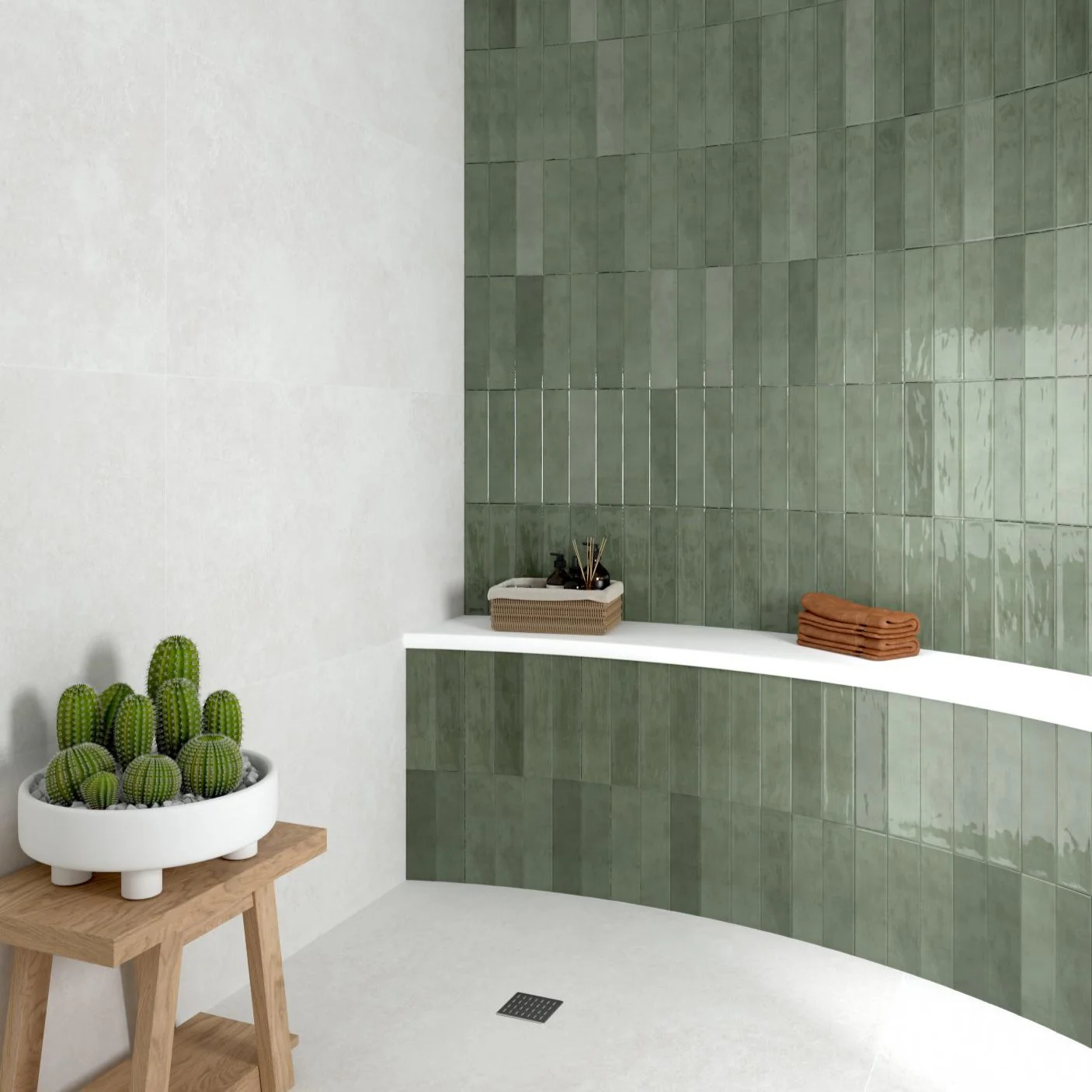 Rvto Chic Green Rectangle Ceramic Tile - Image 3