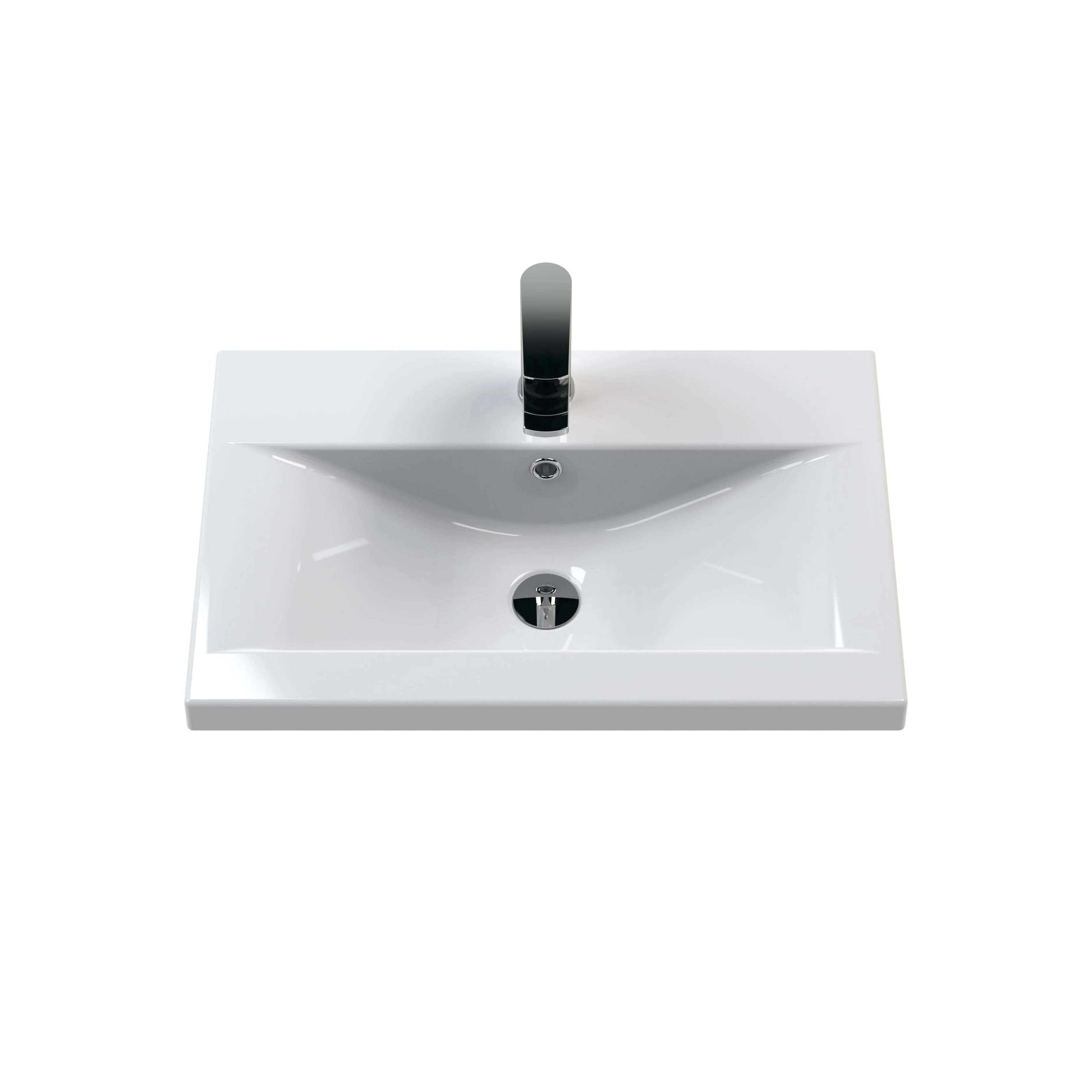 Ryker 600mm Wall Hung 2-Door Vanity & Basin 1 - Bleached Oak - Image 2