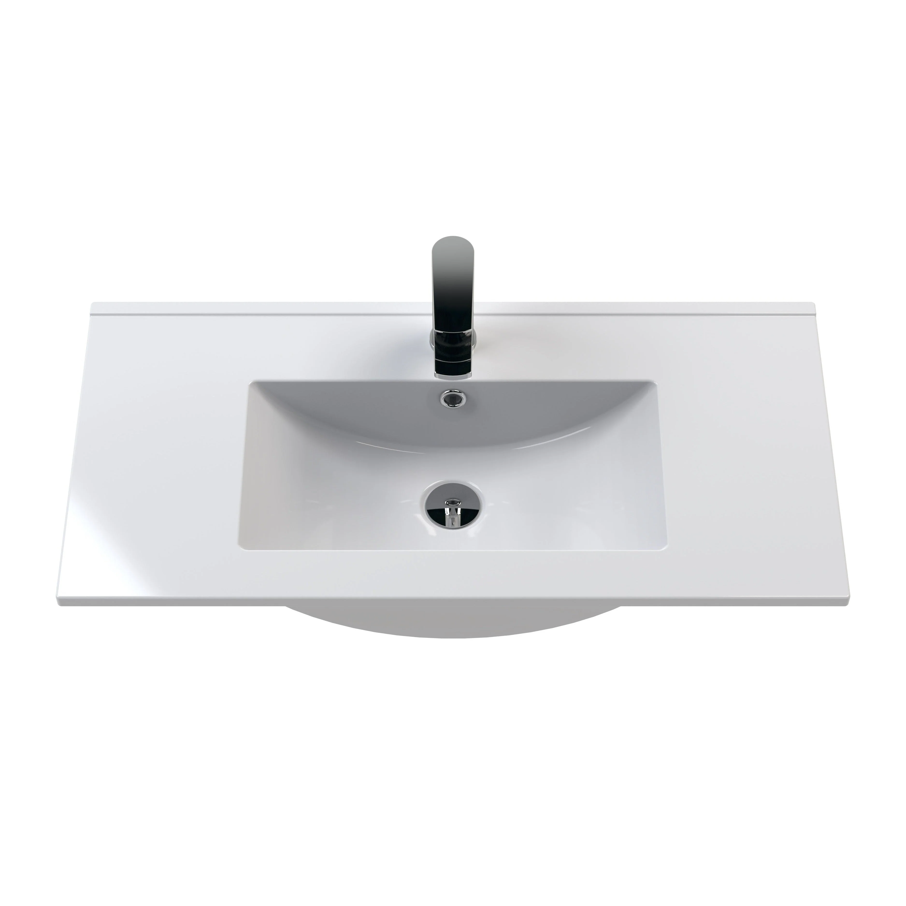 Ryker 800mm Wall Hung 2-Drawer Vanity & Basin 2 - Satin Grey - Image 2