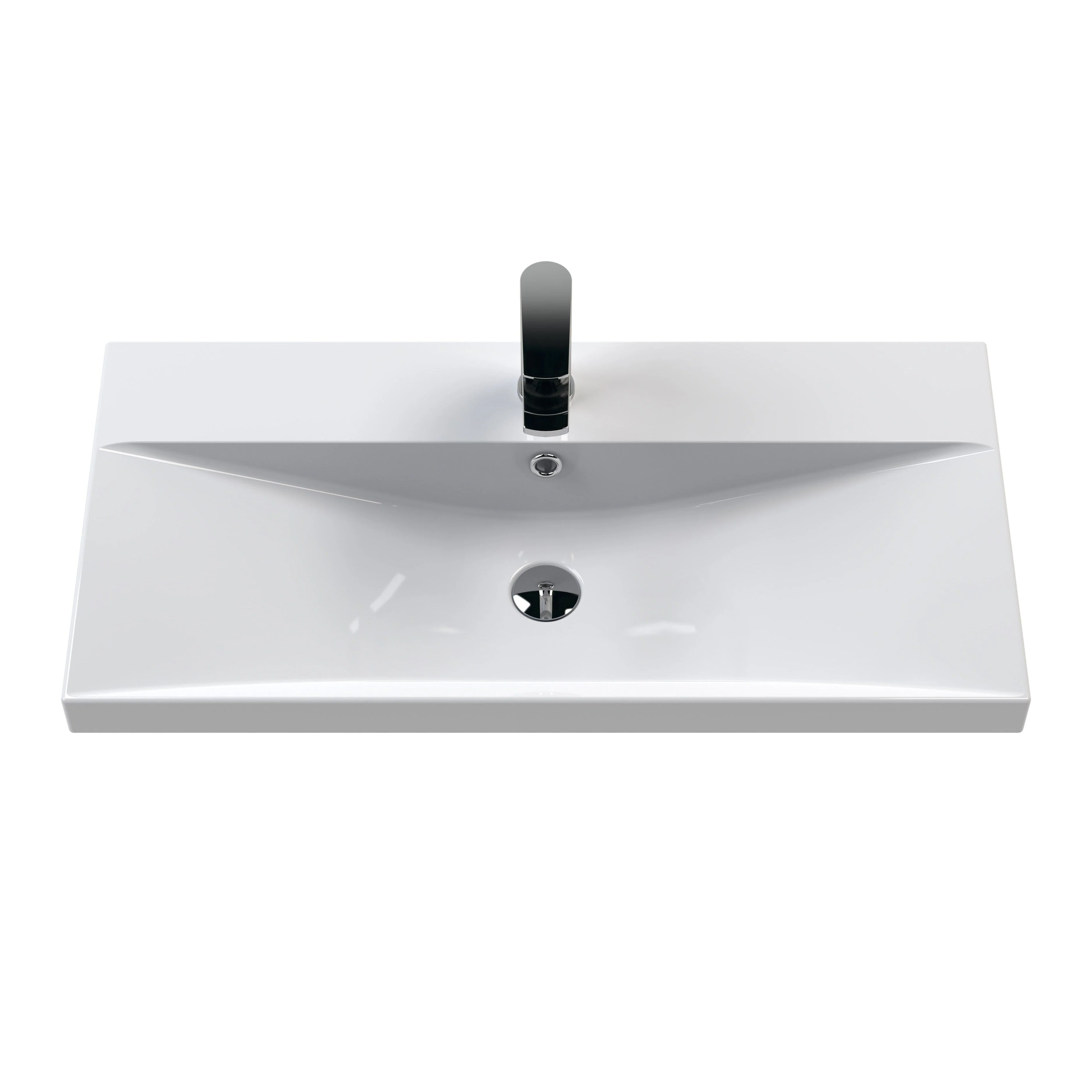 Ryker 800mm Wall Hung 2-Drawer Vanity & Basin 3 - Satin Green - Image 2