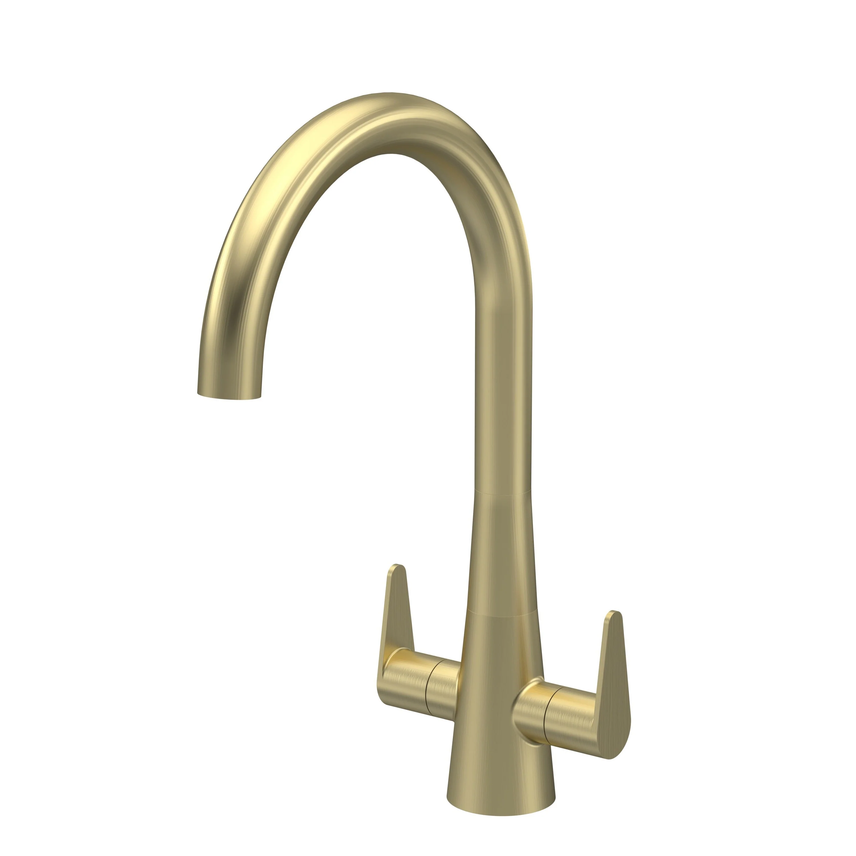 Samir Mono Dual Lever Brushed Brass - Brushed Brass