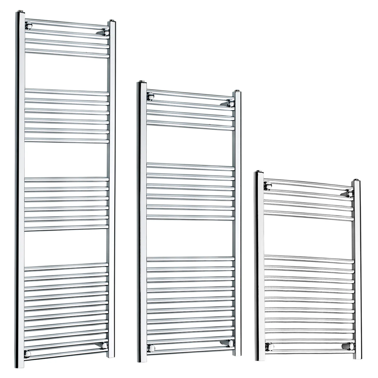 Premier Heated Towel Rail - Chrome - Straight