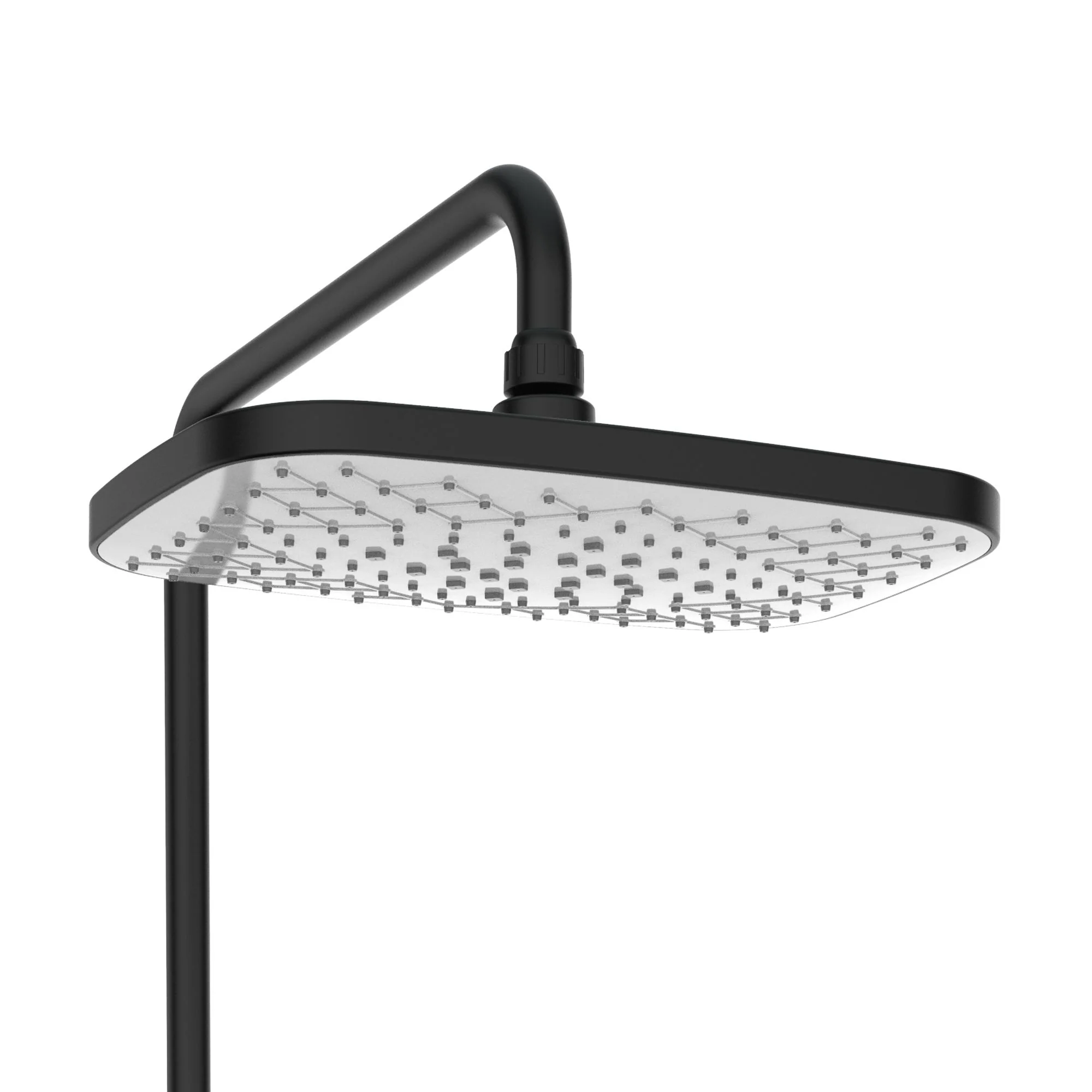 SDG SUPREME Exposed Thermostatic Bar Shower with Rigid Riser, Overhead Drencher Rose & Adjustable Handset - Black - Image 3
