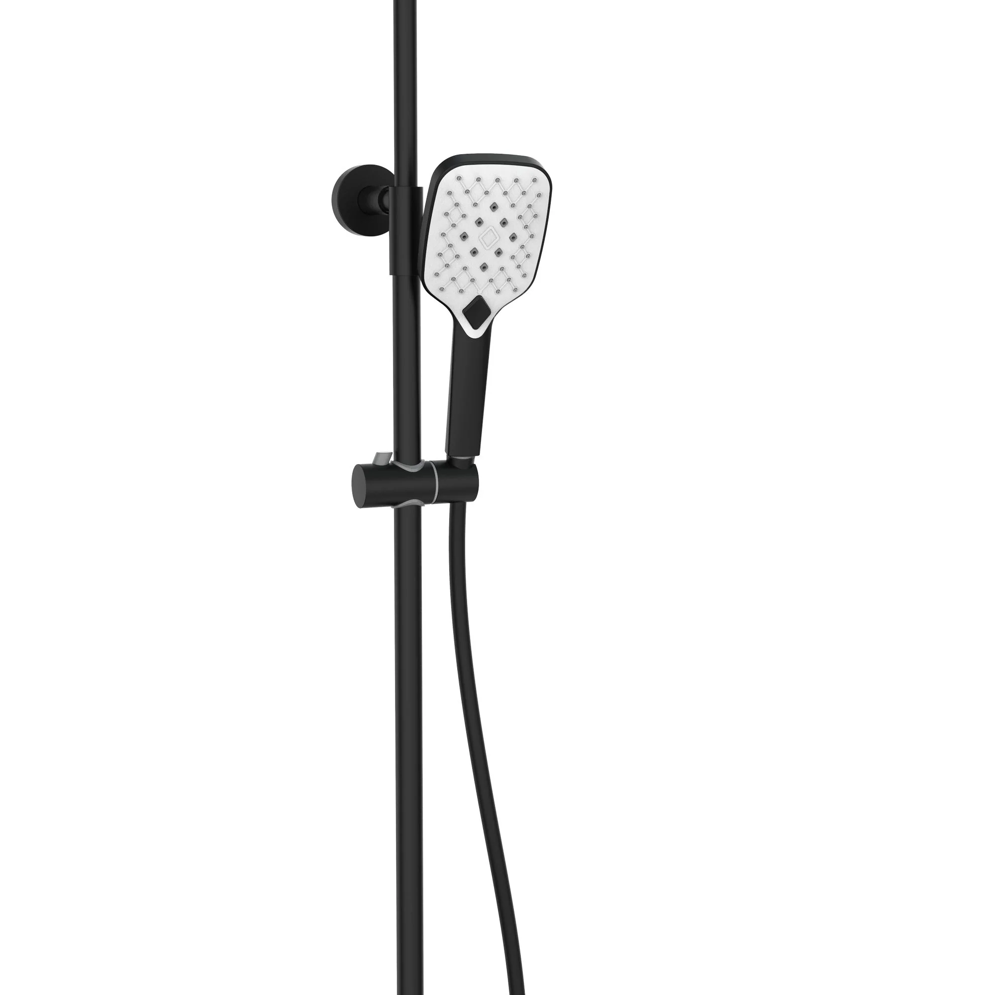 SDG SUPREME Exposed Thermostatic Bar Shower with Rigid Riser, Overhead Drencher Rose & Adjustable Handset - Black - Image 4