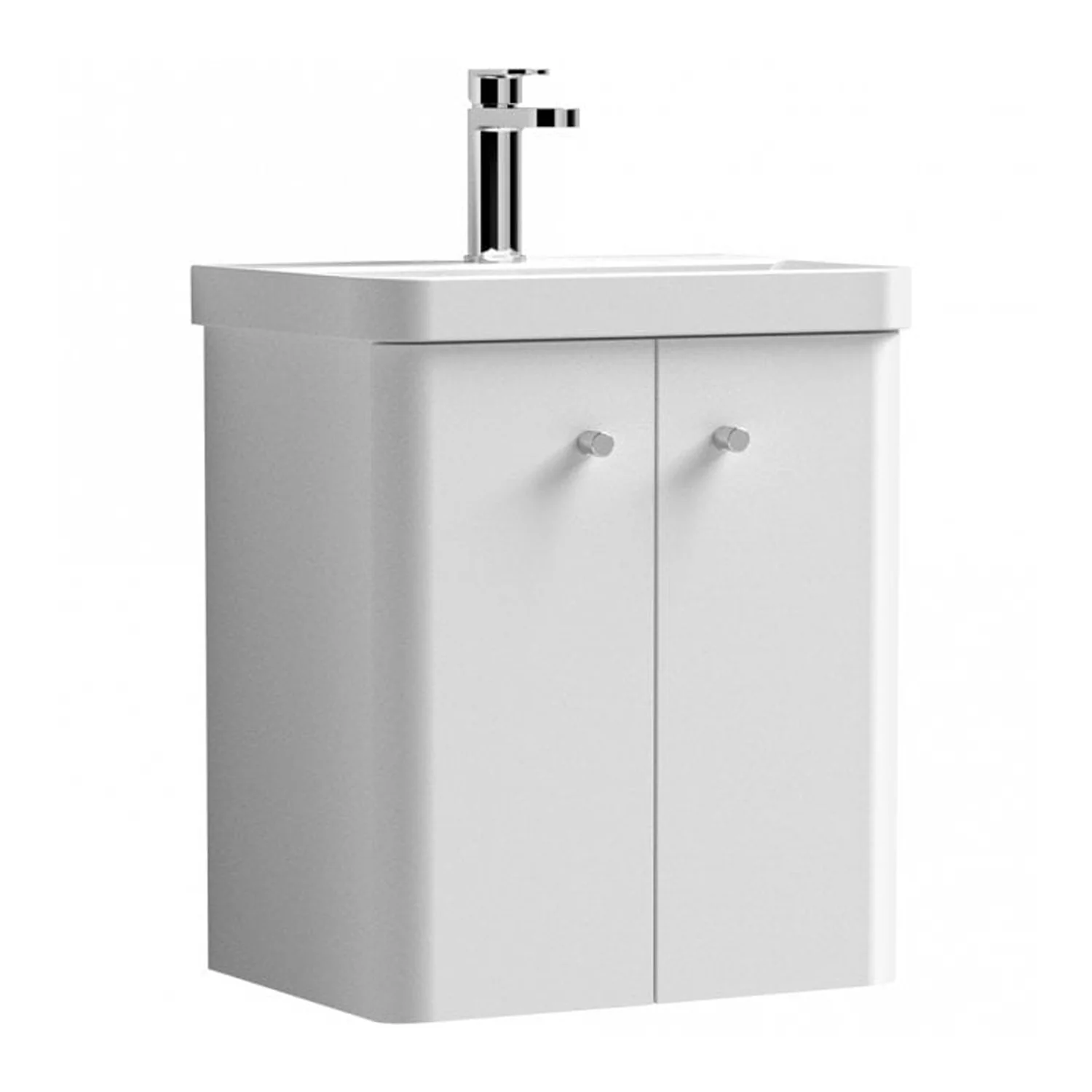 SDG Volta 500mm Wall Mounted Vanity & Basin - White