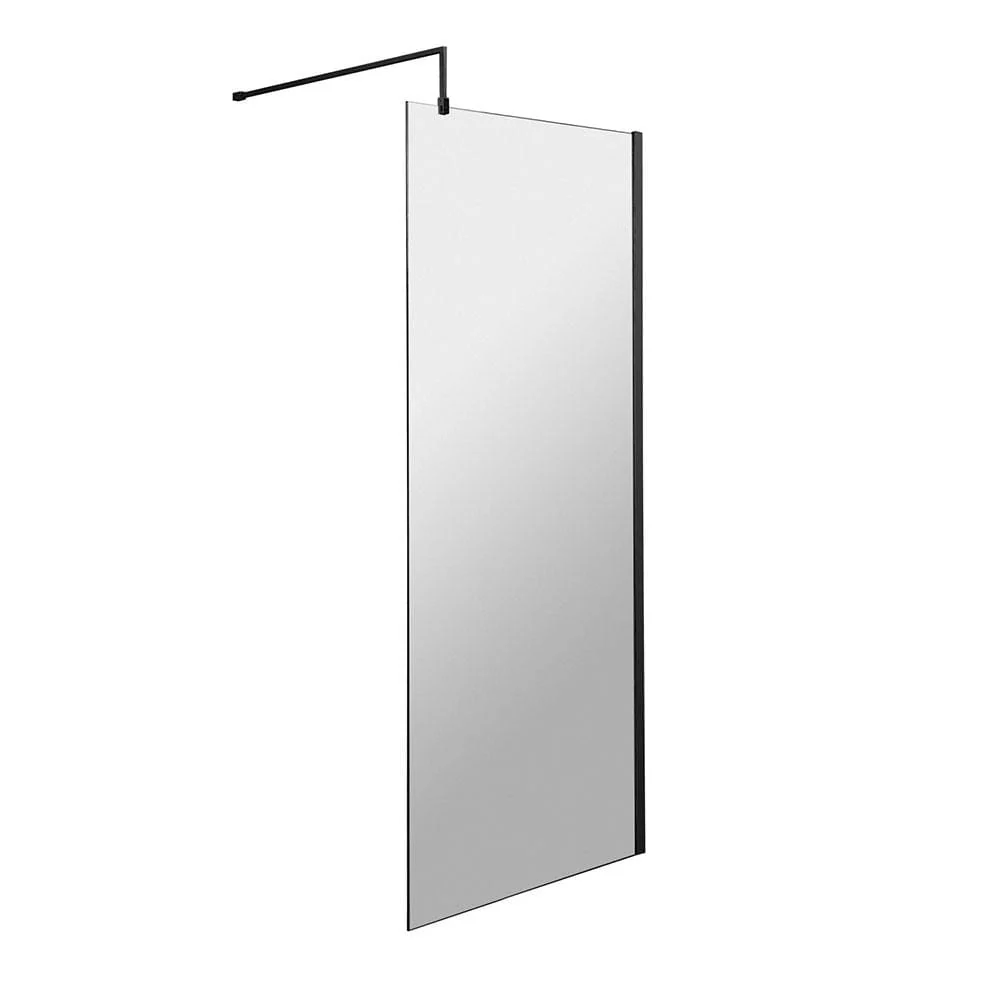 ShowerWorX 8mm Black Profile Screen & 1400 x 900mm Walk-In Stone Shower Tray Pack - Image 6