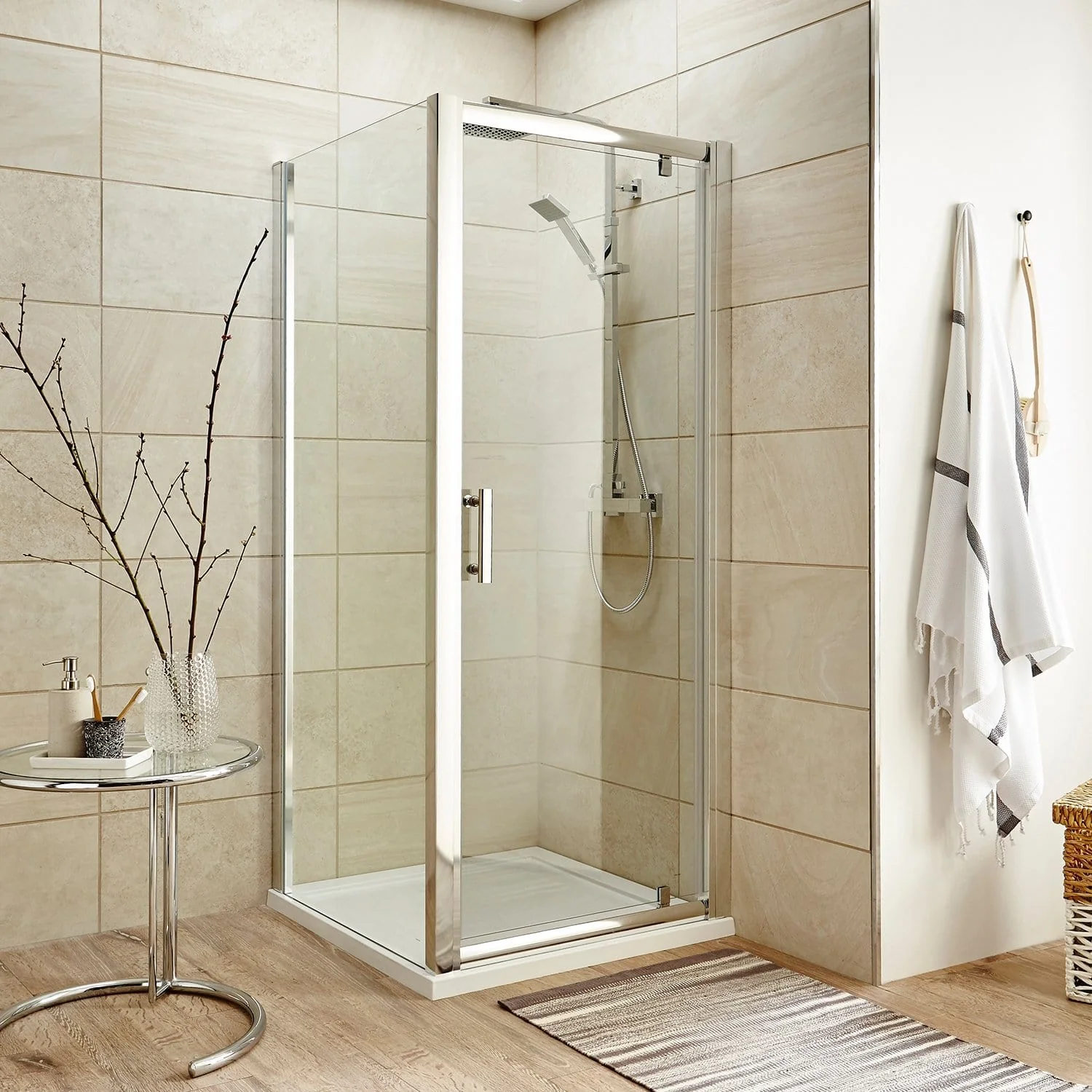 ShowerWorX Atlantic 900 Pivot Shower Door - 6mm Glass - Image 3