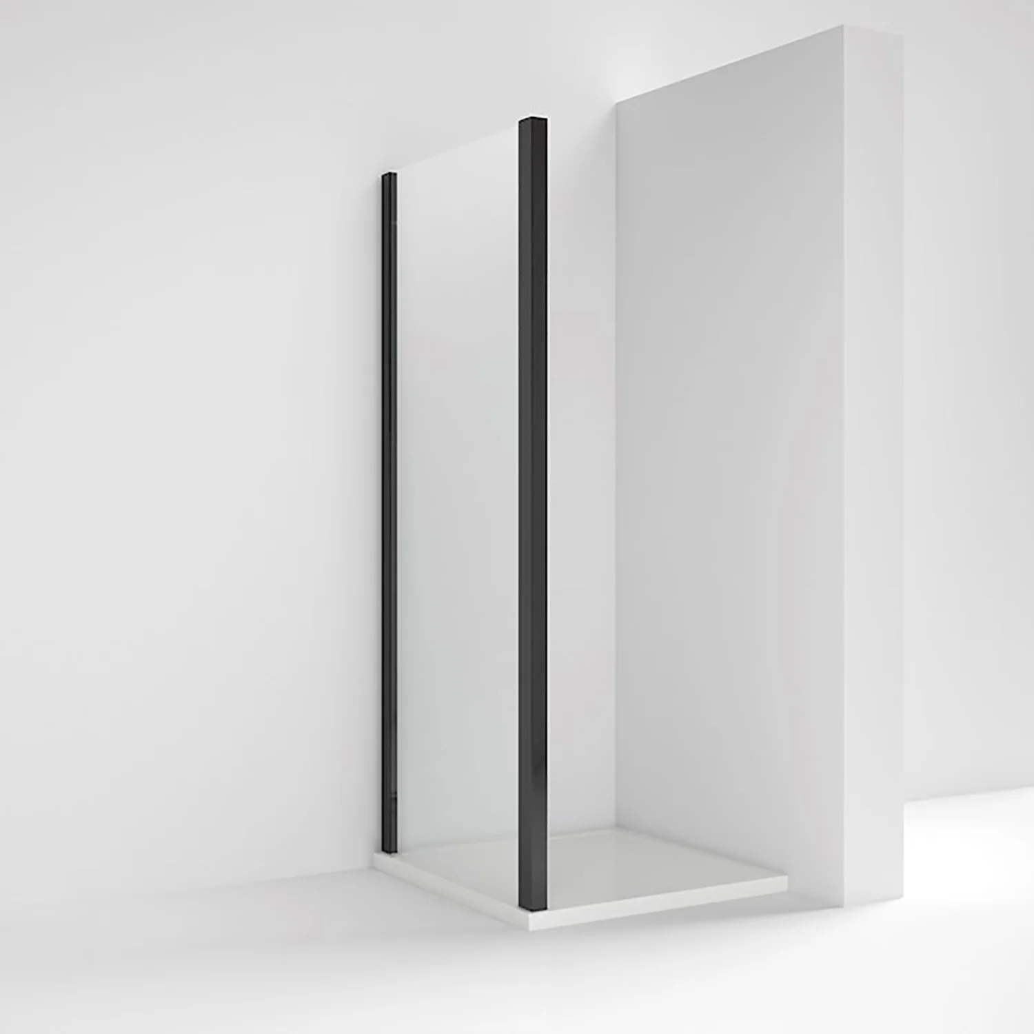 ShowerWorx Atlantic Matt Black 800mm Pivot Shower Enclosure - 6mm Glass - Image 3