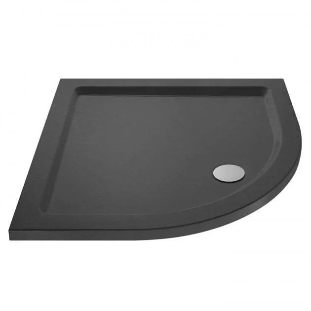ShowerWorX Atlantic Matt Black 900mm Quadrant Shower Enclosure with Slate Shower Tray - Image 4