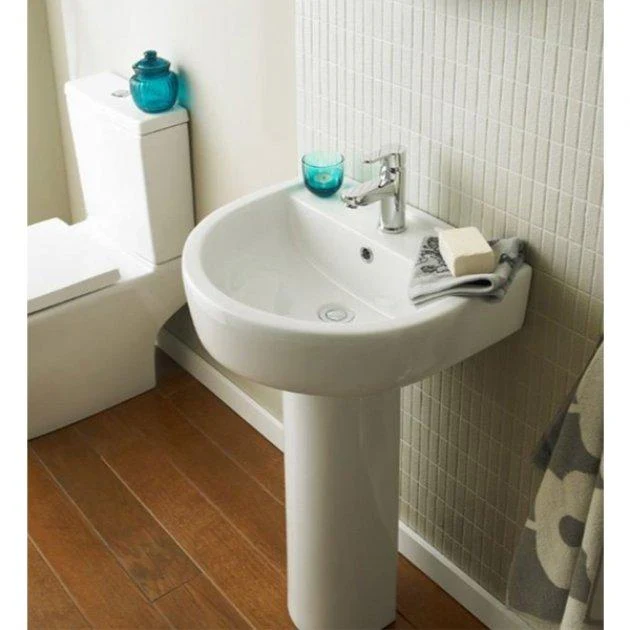 Civic Close Coupled Toilet & 520mm Basin and Full Pedestal - Image 5