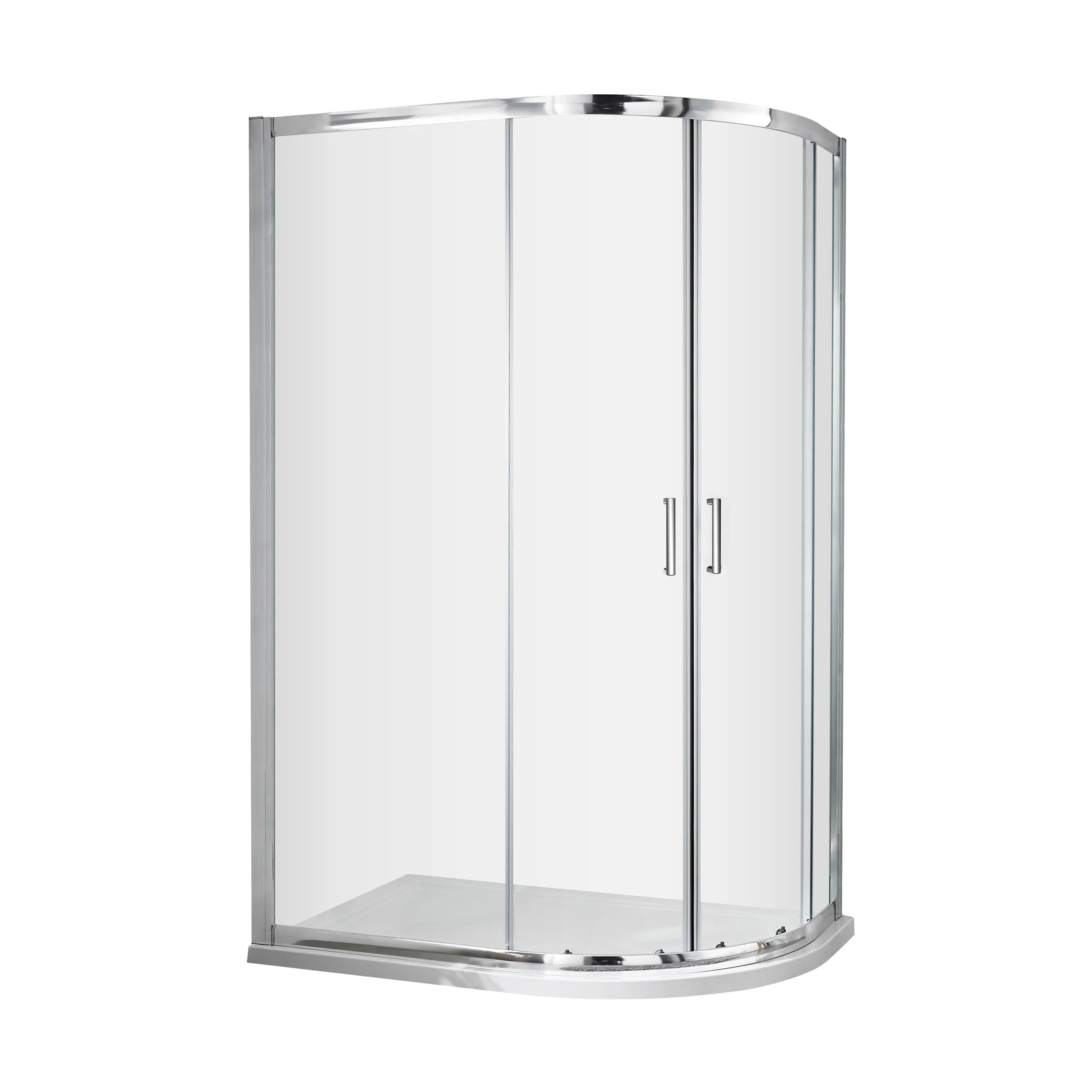 ShowerWorx Lela 1000 x 800mm Offset Quadrant Shower Enclosure with Square Handles - Image 2