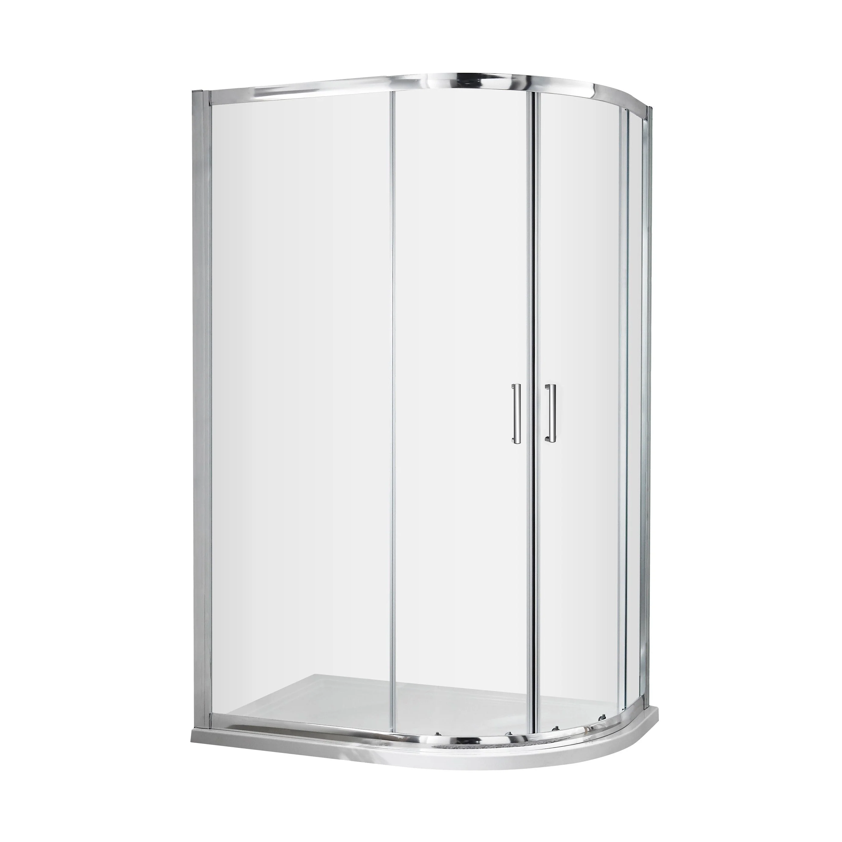 ShowerWorx RH Offset Quadrant Shower Enclosure + Pearlstone Tray (Various Sizes)