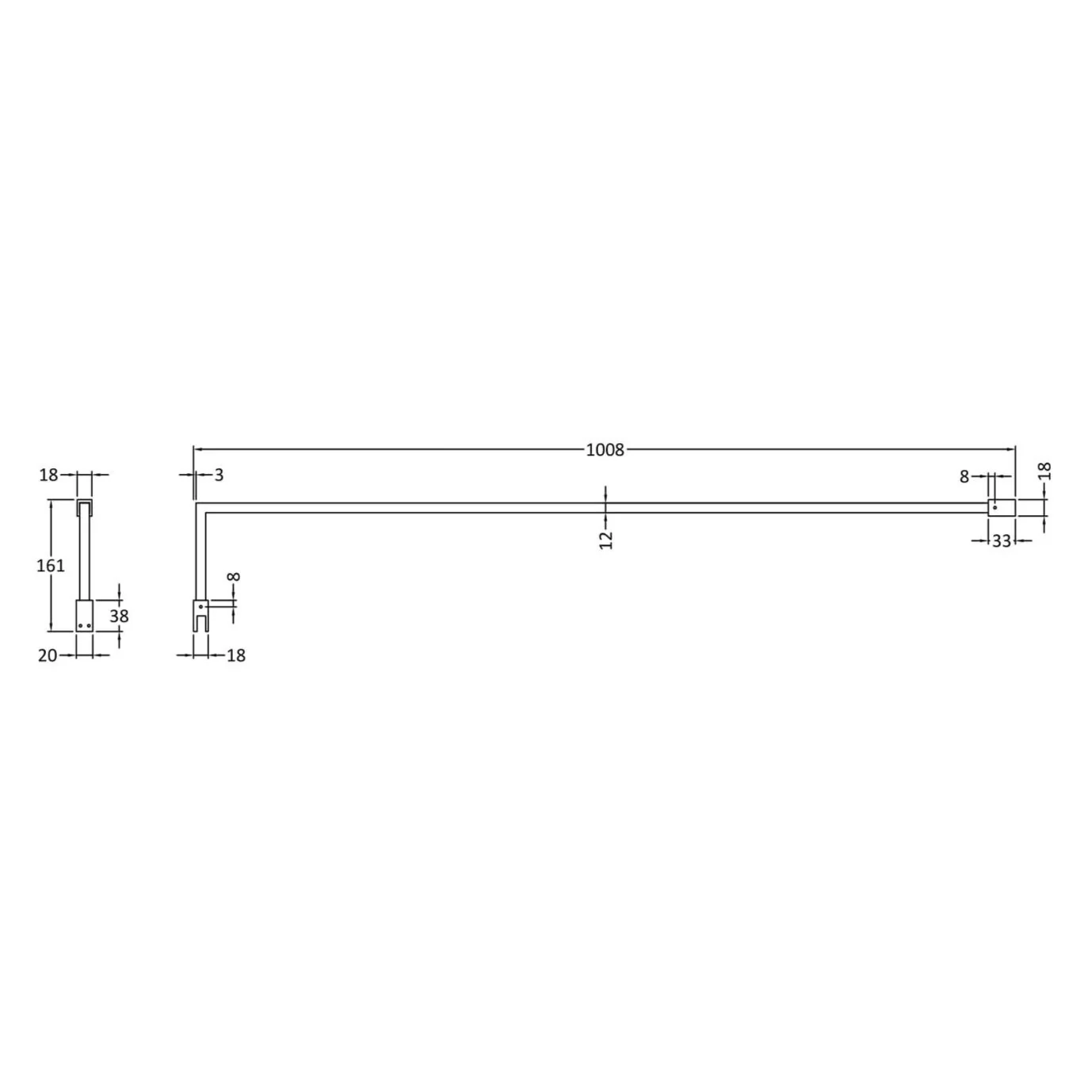 ShowerWorX Wet Room Additional Support Bar - Image 2