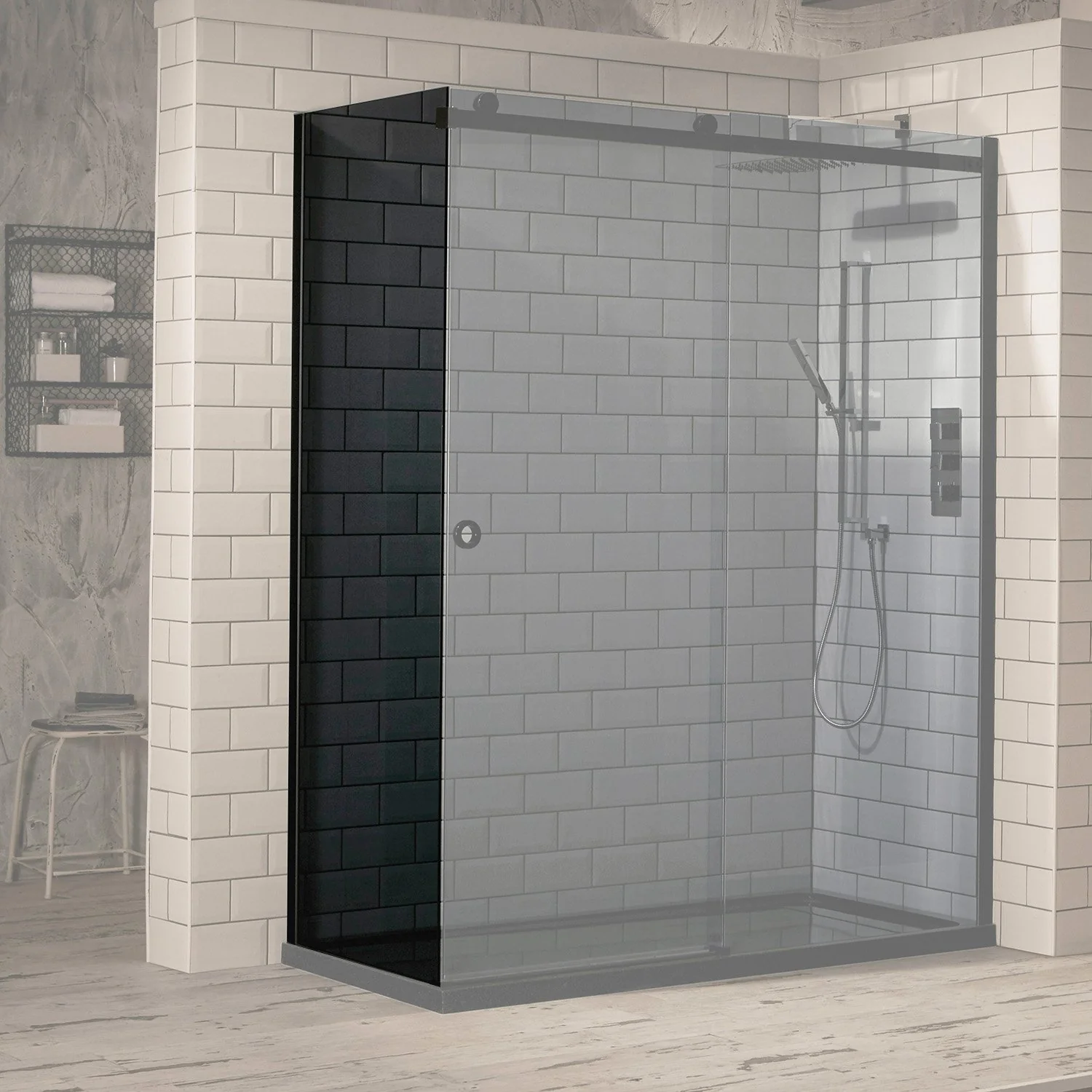 Sphere Slider Side Panel 700mm – Dark Tint