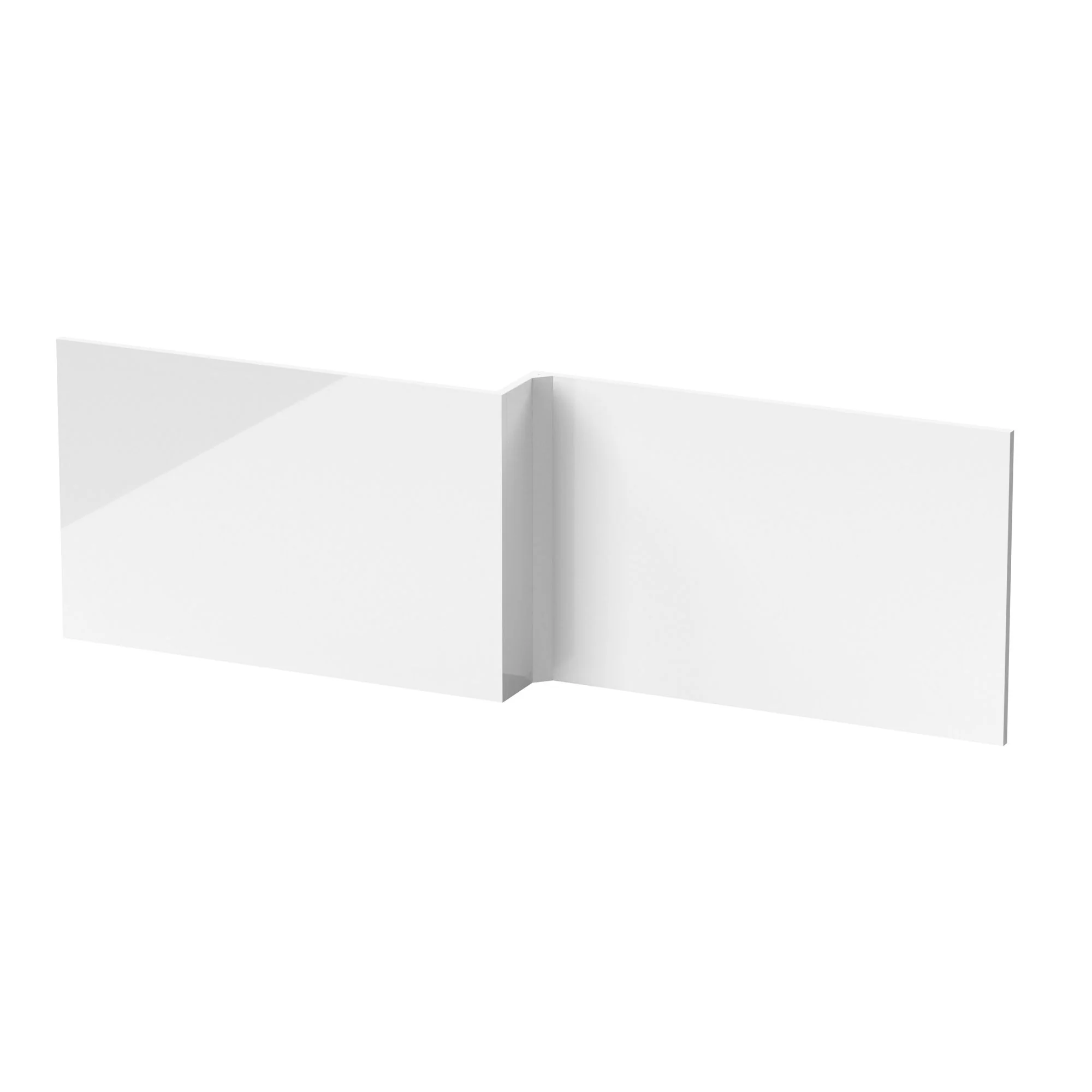 Square 1700mm L-Shaped Shower Bath MFC Front Panel - White