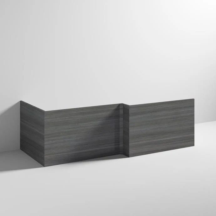 Square 700mm Shower Bath MFC End Panel - Anthracite Woodgrain - Image 2