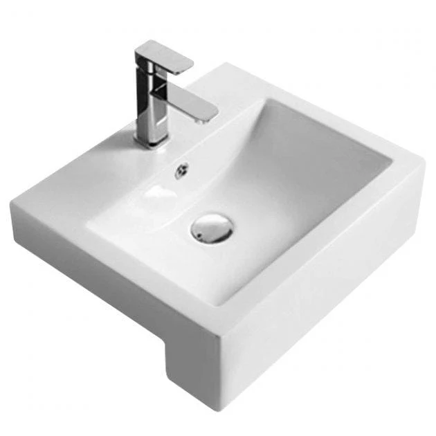 Square Semi Recessed Basin 530mm Wide
