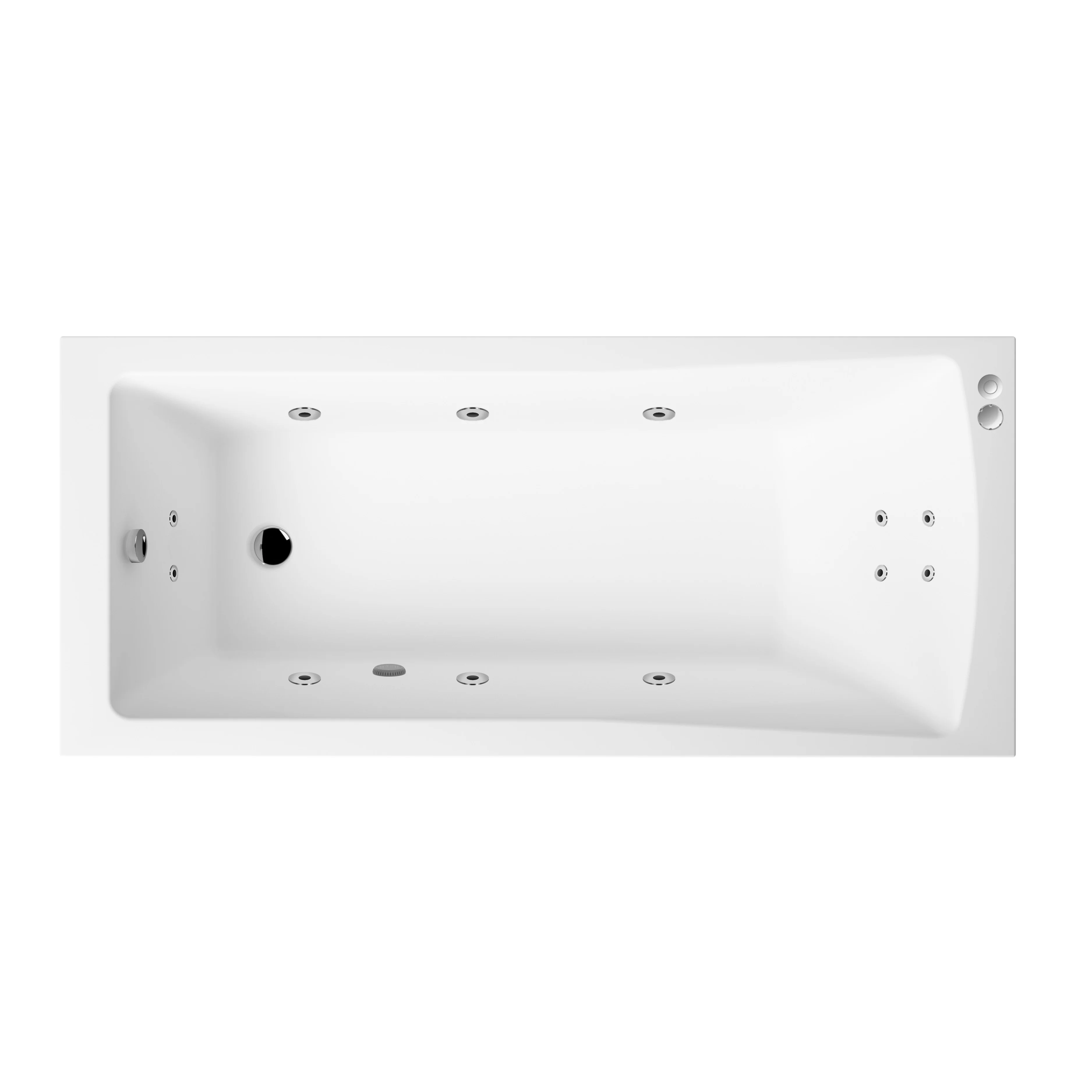 Square Single Ended Whirlpool Hydrotherapy SPA Bath 1500 x 700mm - Image 3