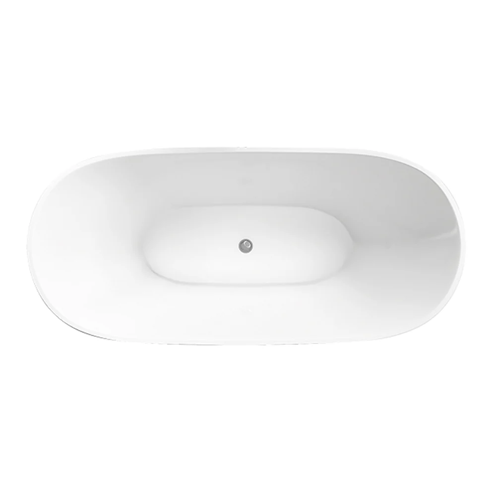 Synergy Bolsena Modern Double Ended Freestanding Bath 1600mm - White - Image 2