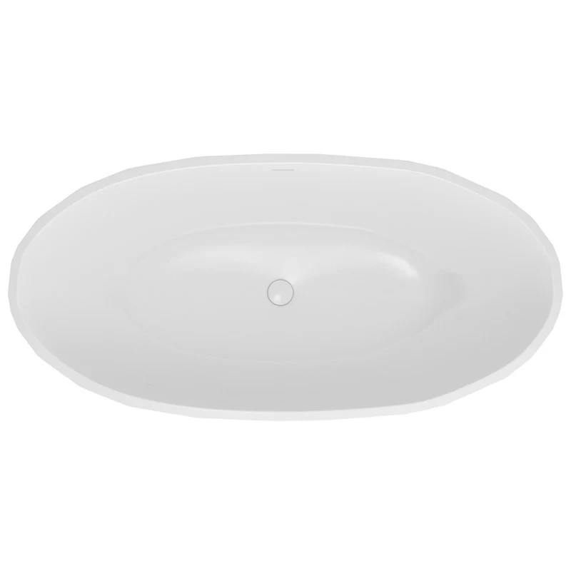 Synergy Cincelado Crystal Freestanding Bath 1700mm - Gloss White - Image 3