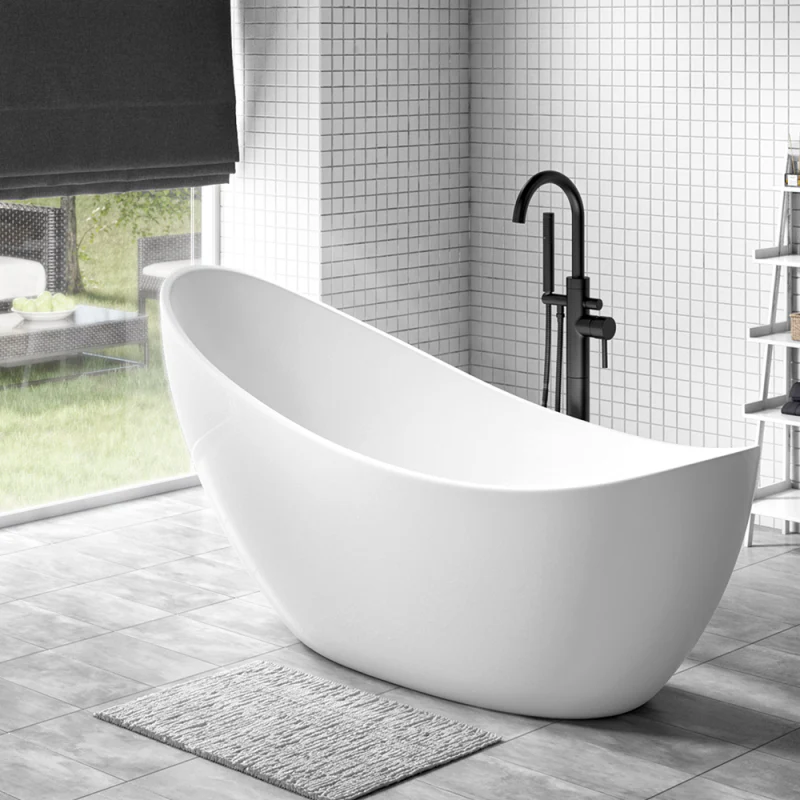 Synergy Slipper Freestanding White Bath 1750mm - White