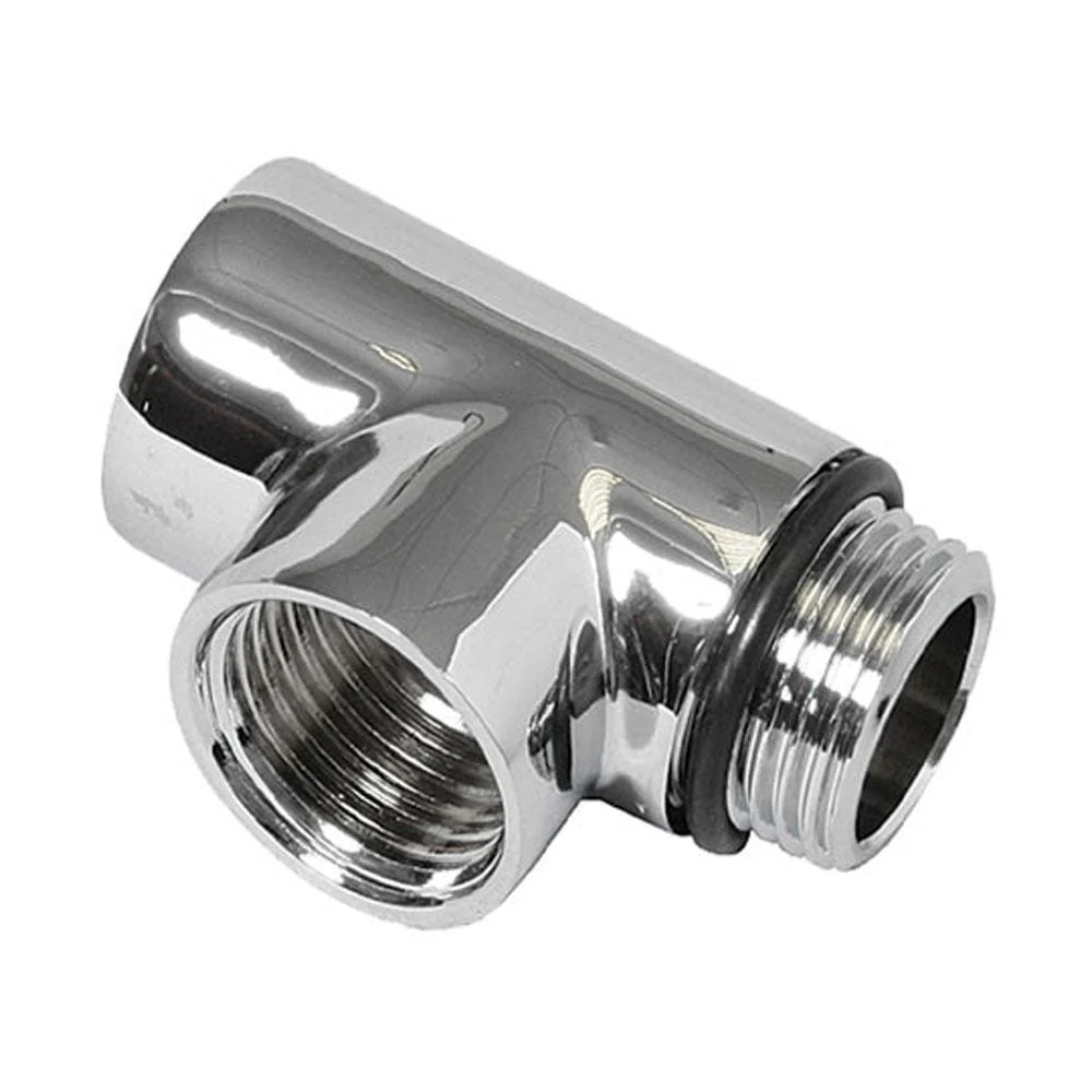 T-Piece Chrome Dual Fuel Connector