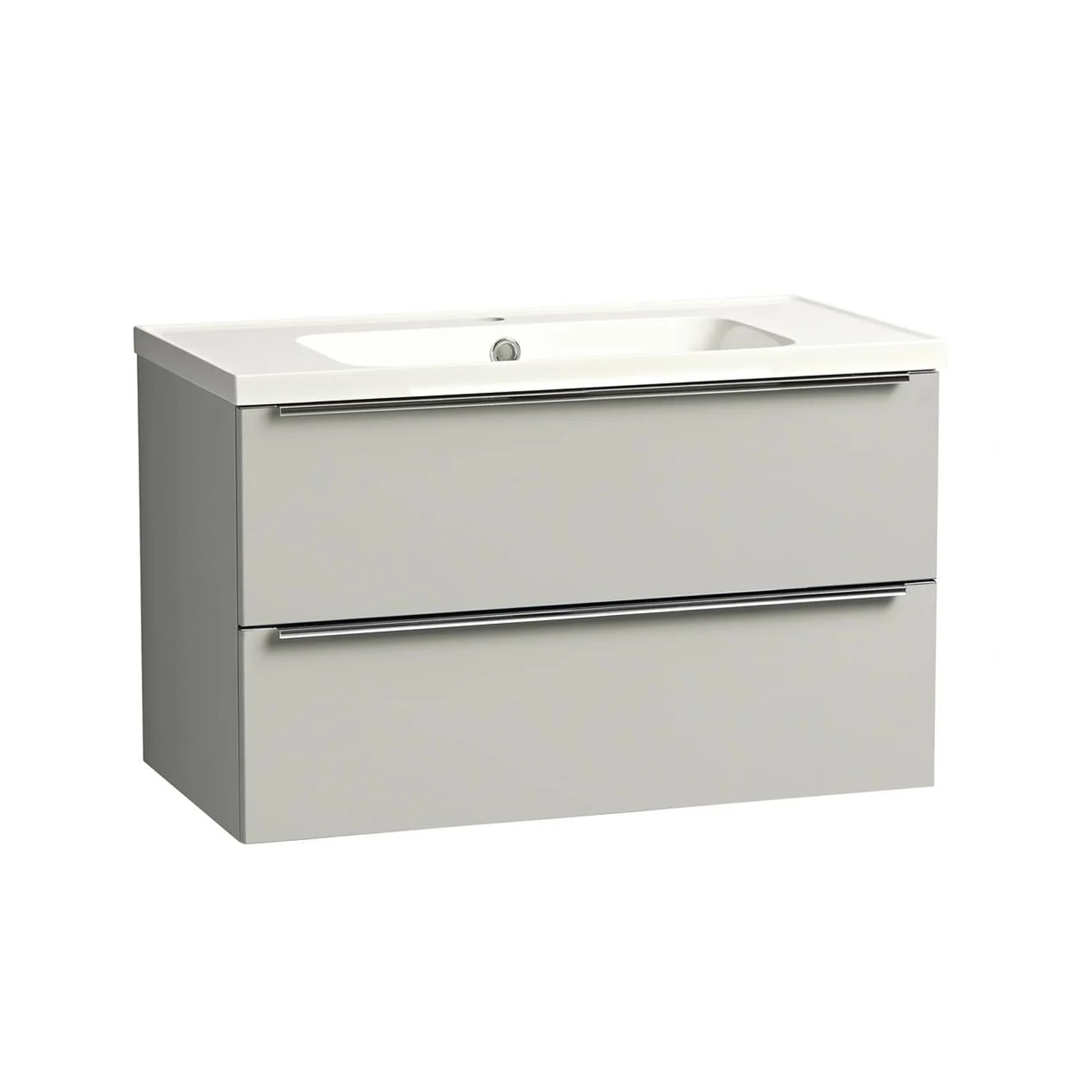 Tavistock Cadence 800mm Wall Mounted Vanity Unit & Basin - Light Grey Gloss