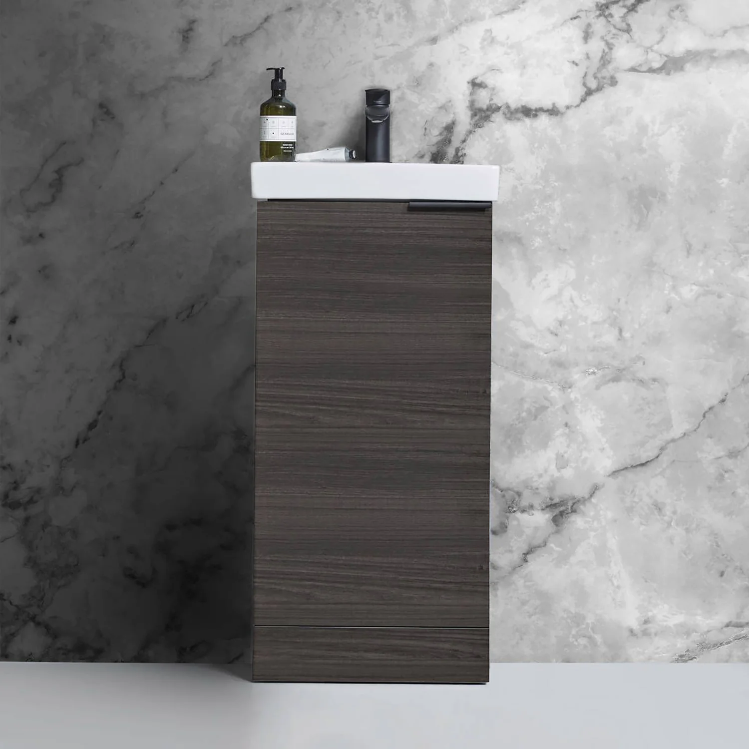Tavistock Cadence Cloakroom Vanity Unit & Basin - Tundra Wood - Image 2