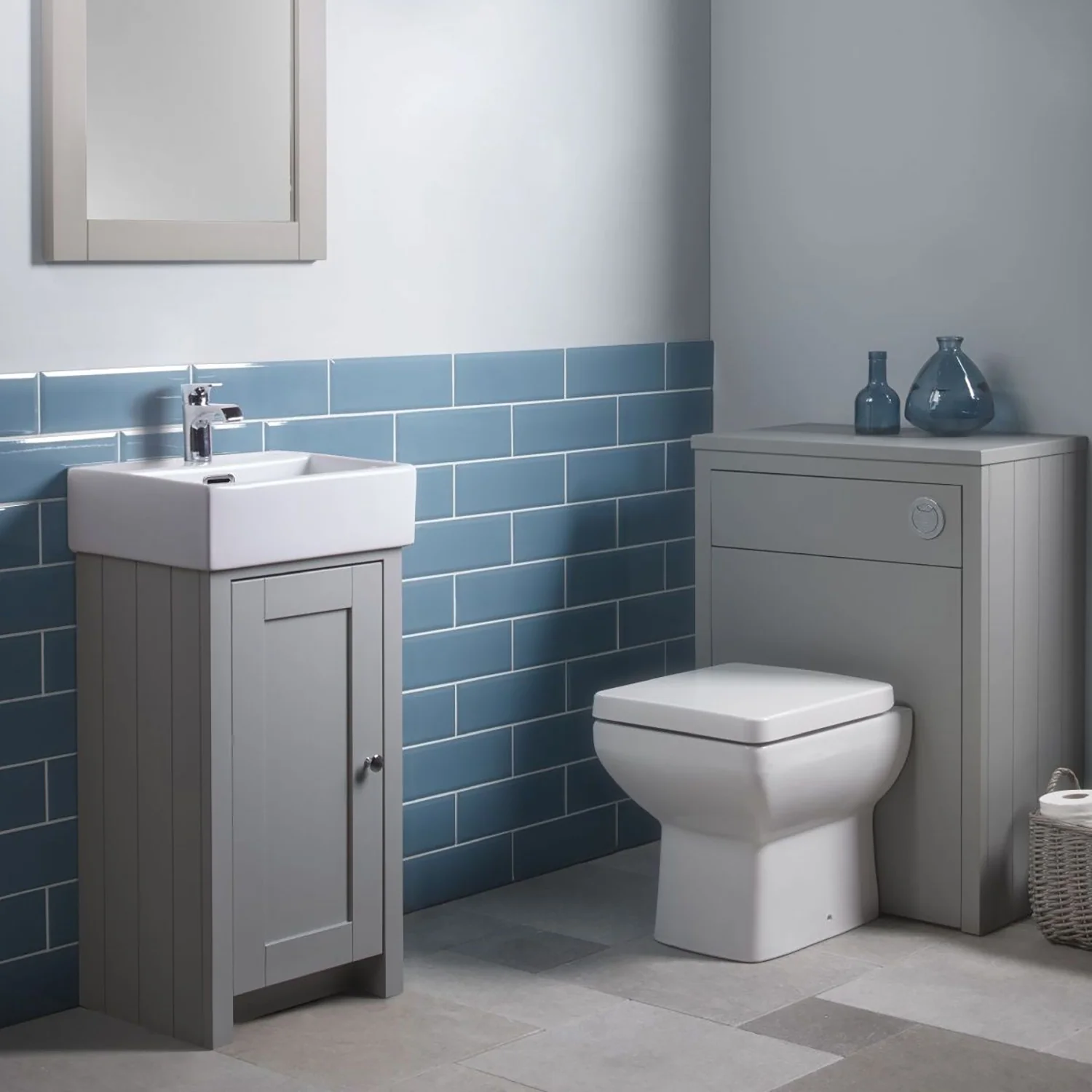 Tavistock Lansdown 425mm Vanity Unit & Basin - Pebble Grey - Image 2