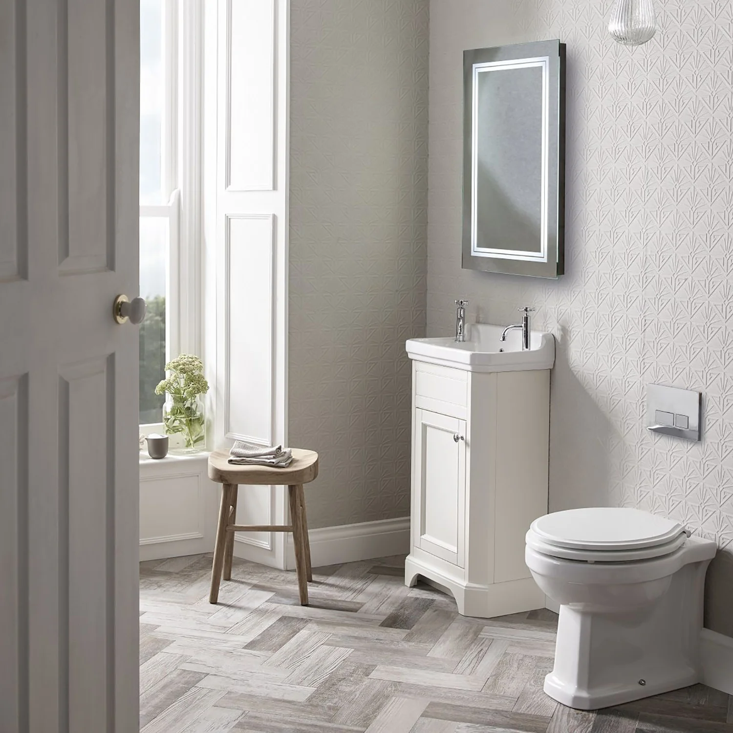 Tavistock Vitoria Cloakroom 500mm Vanity Unit & Basin - Linen White - Image 2