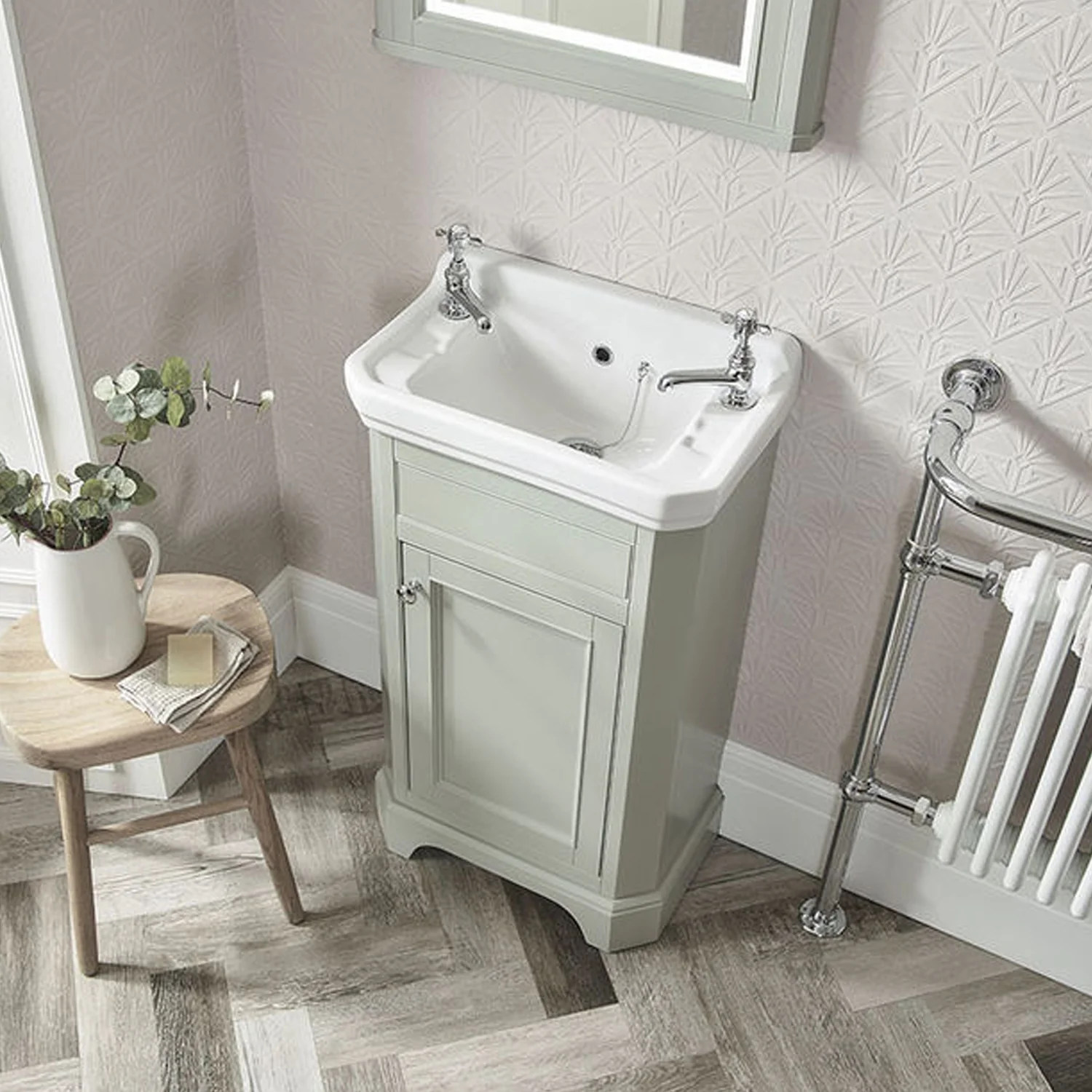 Tavistock Vitoria Cloakroom 500mm Vanity Unit & Basin - Pebble Grey - Image 2