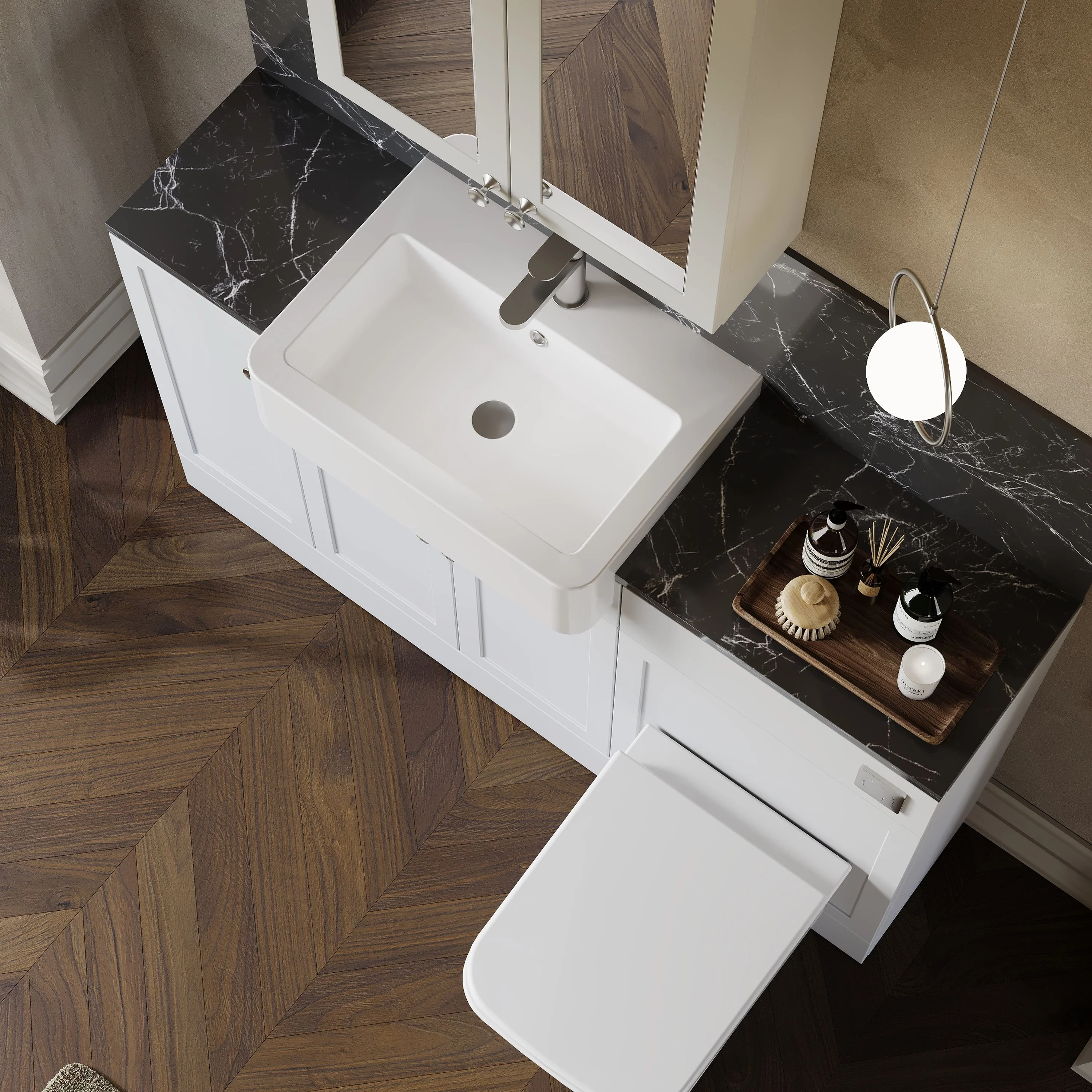 Thaxton Door Integrated Combination Pack - Matt White - Image 2