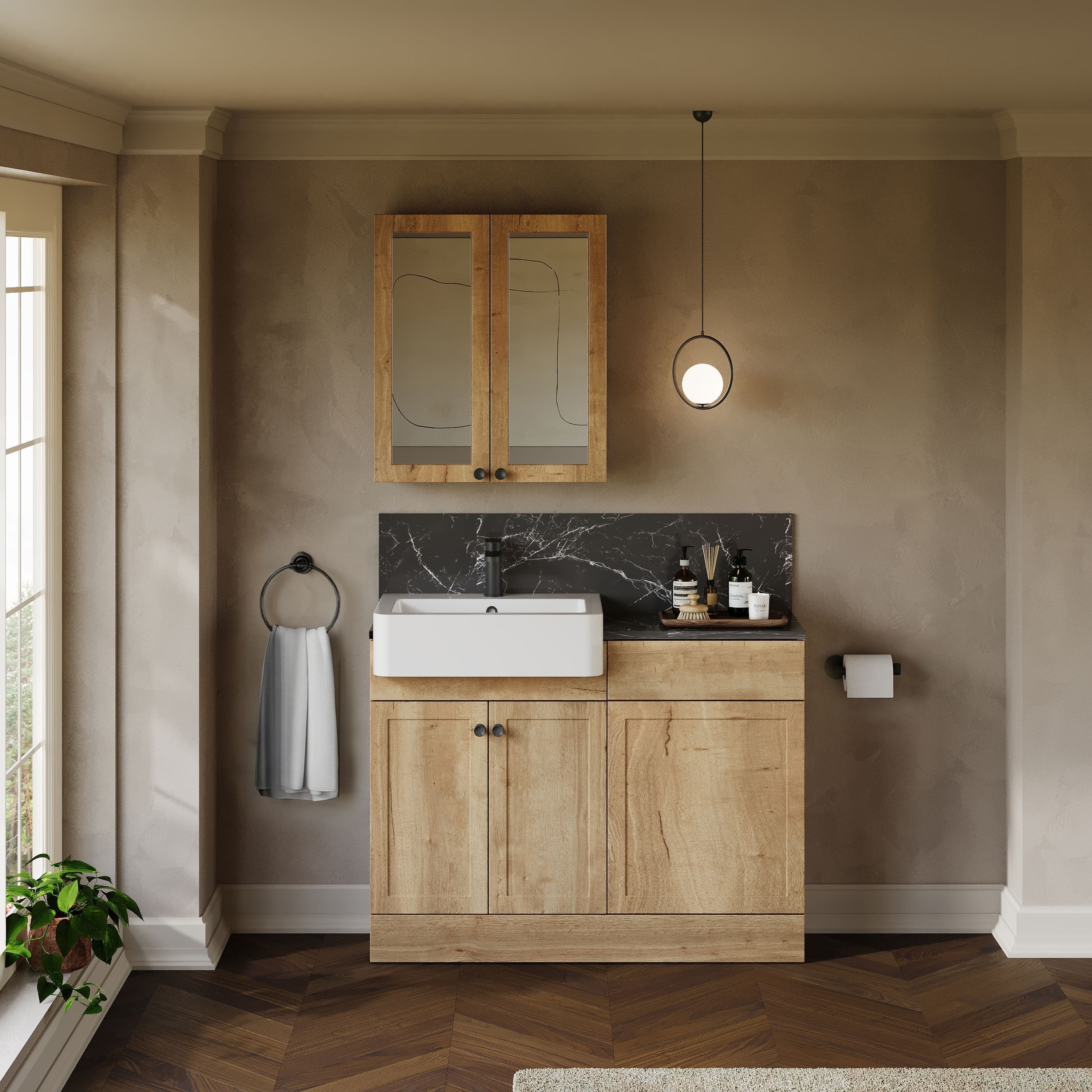 Thaxton Door WC Combination Pack - Autumn Oak - Image 2