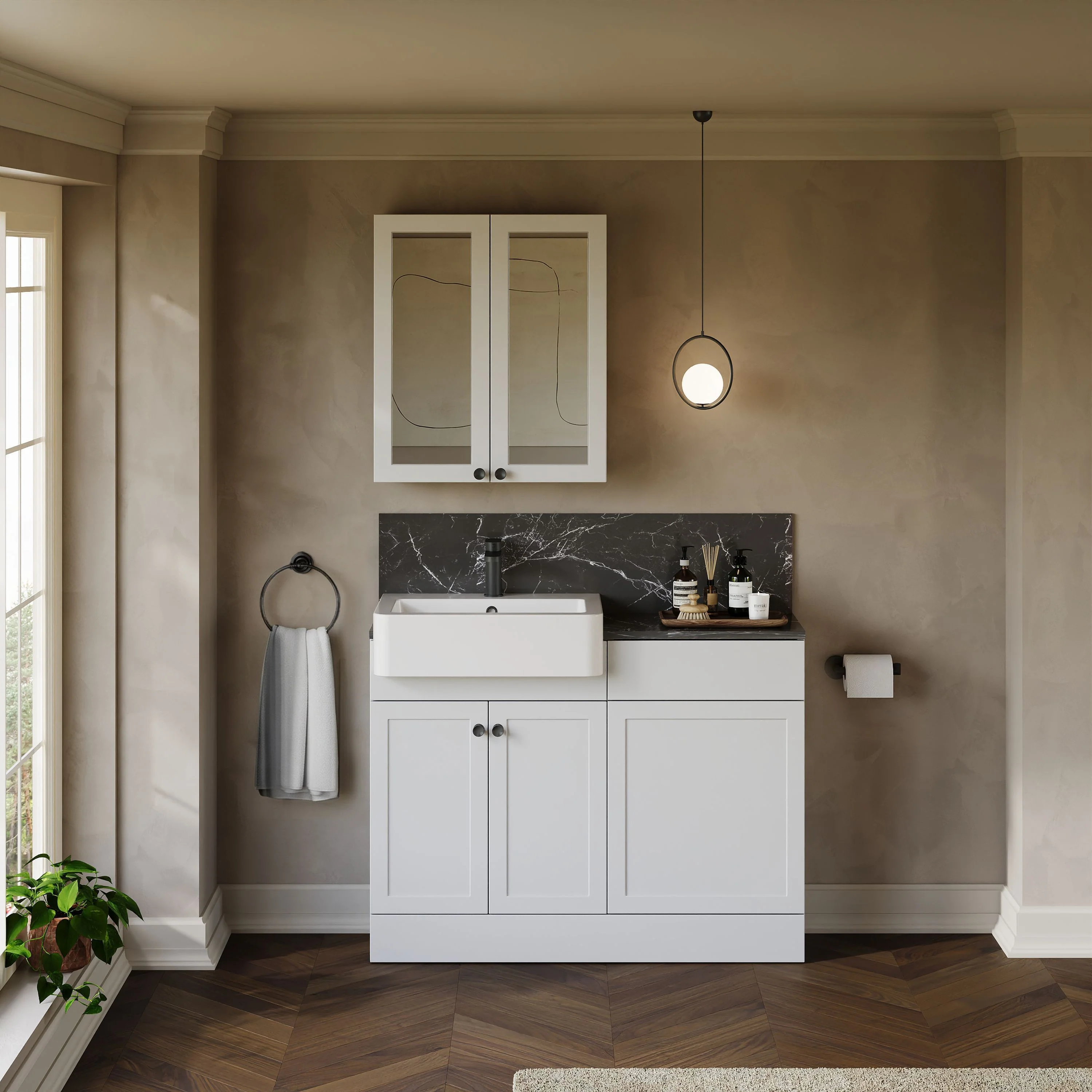 Thaxton Door WC Combination Pack - Matt White - Image 4