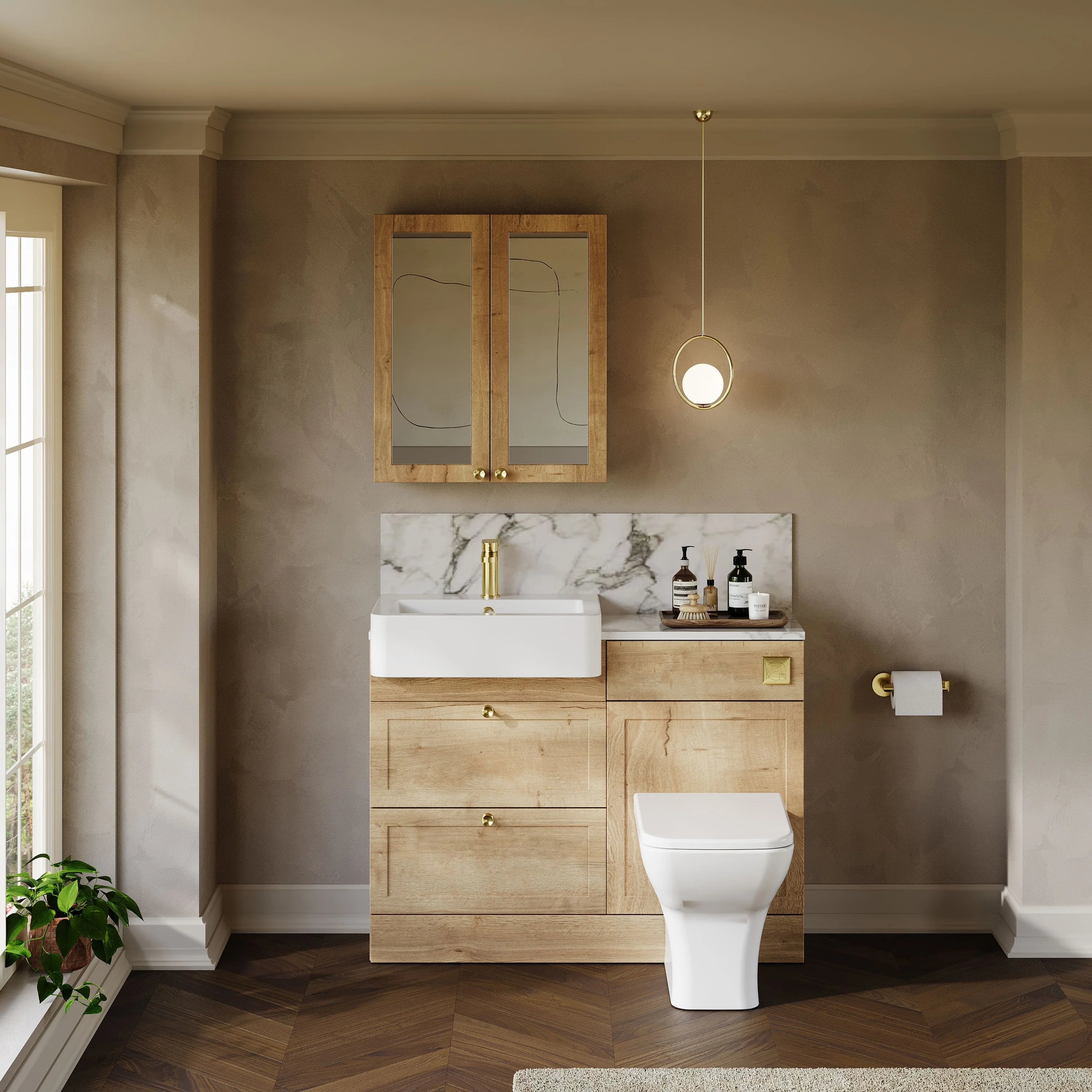 Thaxton Drawer Complete WC Combination Pack - Autumn Oak