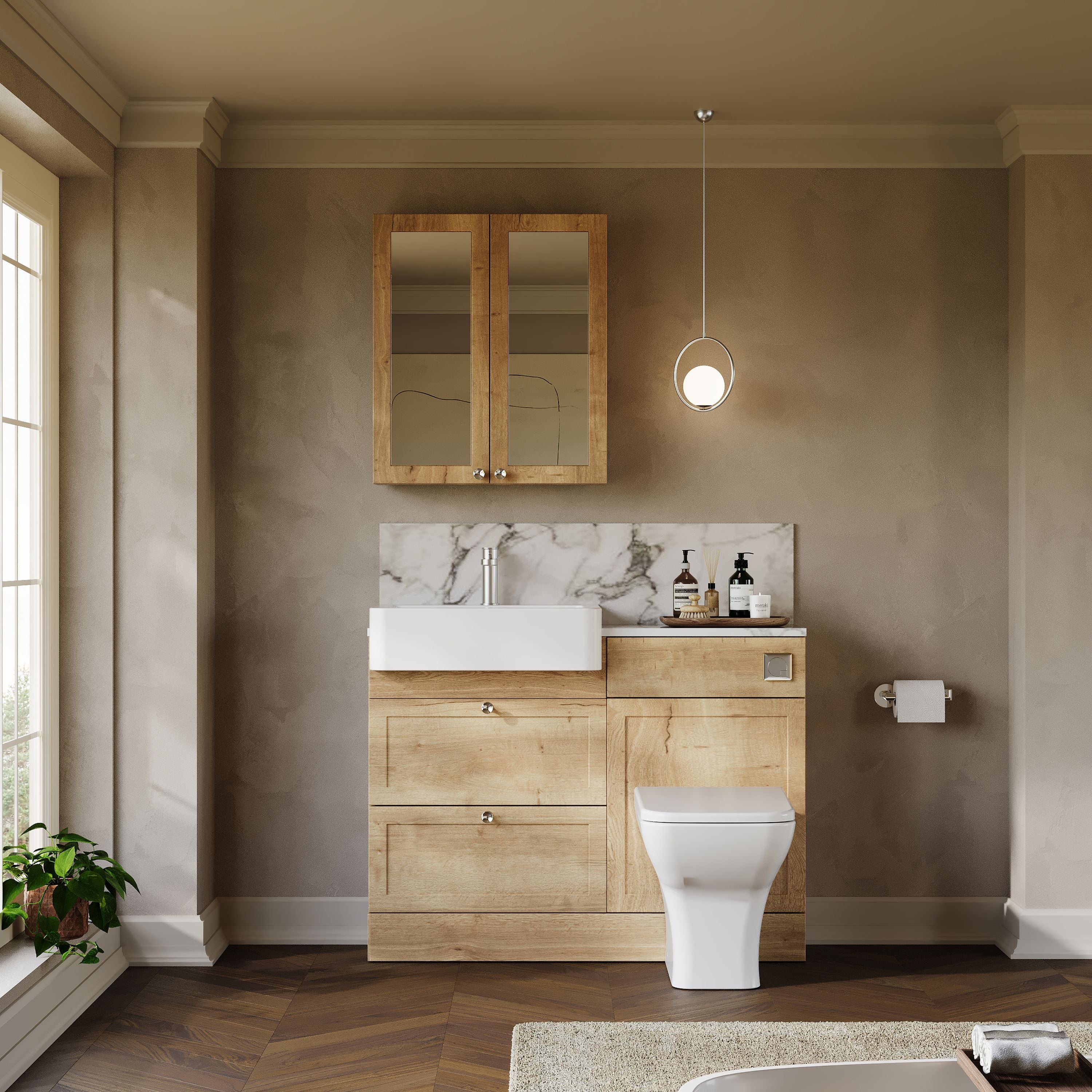 Thaxton Drawer Complete WC Combination Pack - Autumn Oak - Image 3
