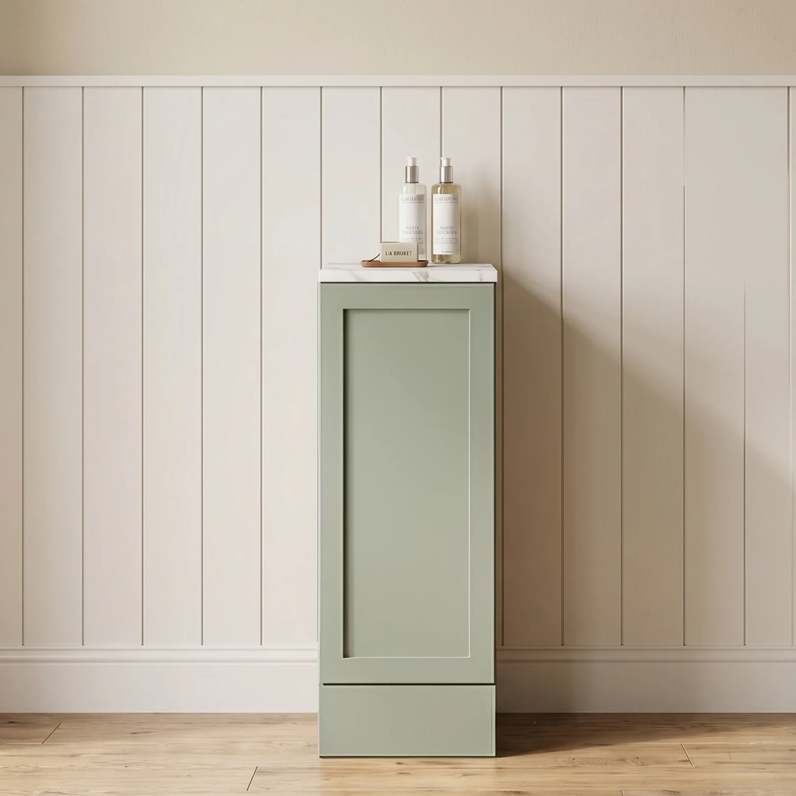 Thaxton Floor Standing 300mm 1-Door Base Unit (335 Depth) - Fern Green - Image 2