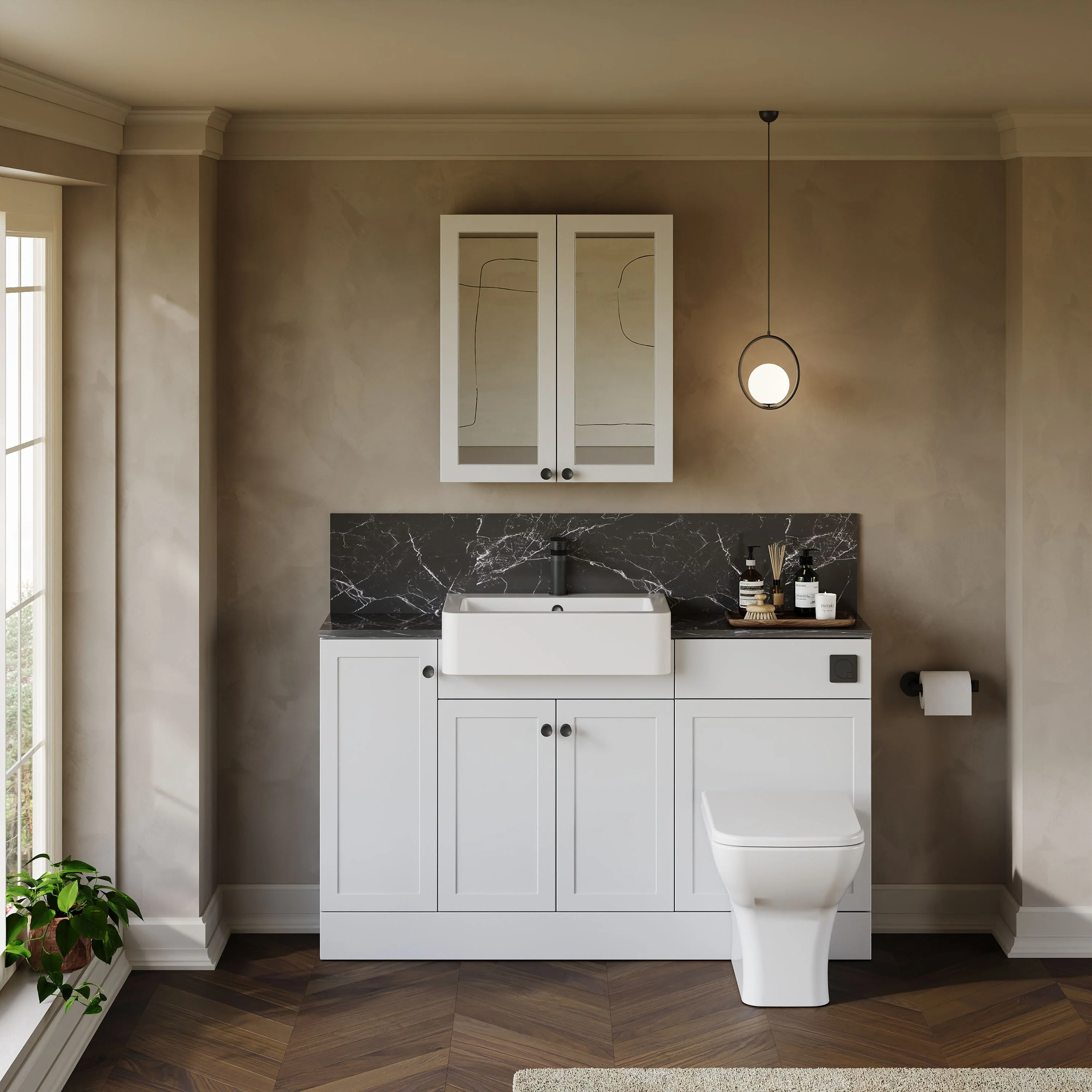 Thaxton Door Integrated Combination Pack - Matt White - Image 3