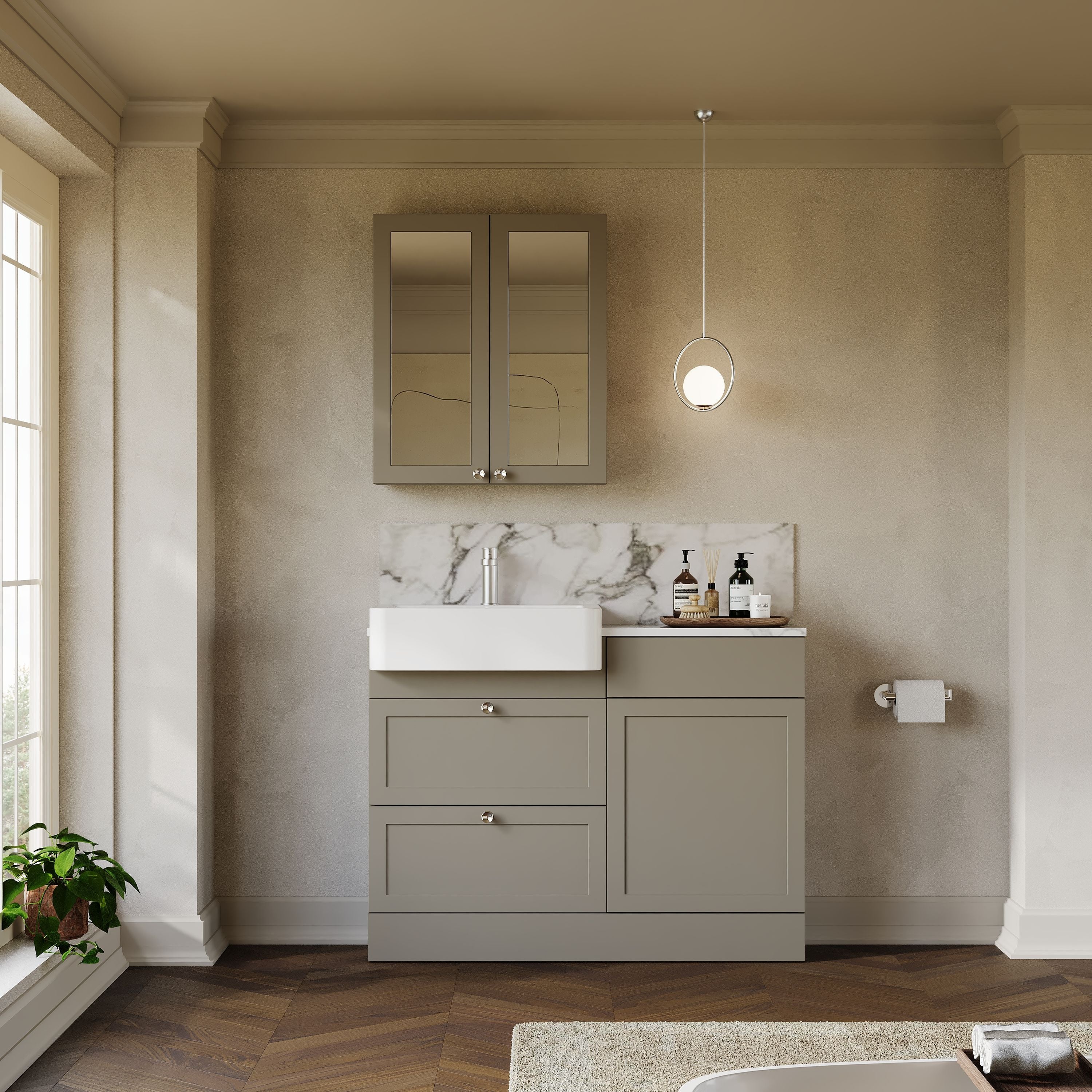 Thaxton Drawer WC Combination Pack - Pebble Grey - Image 3