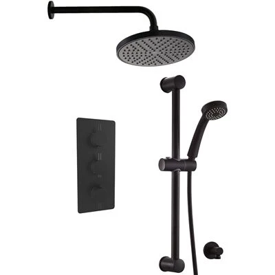 Trisen Nalor Concealed Thermostatic Shower Set - Black