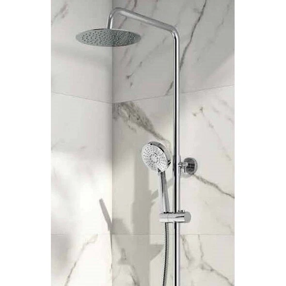 Solar II Exposed Rigid Riser Thermostatic Shower Set C/W Bath Filler - Chrome - Image 3