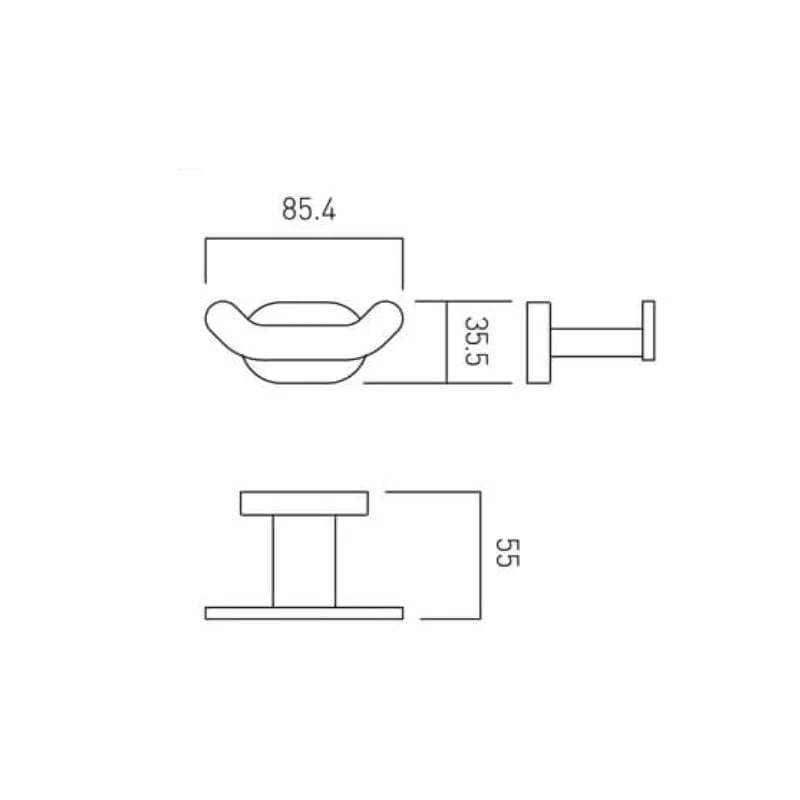 Vado Life Double Wall Mounted Robe Hook - Image 2