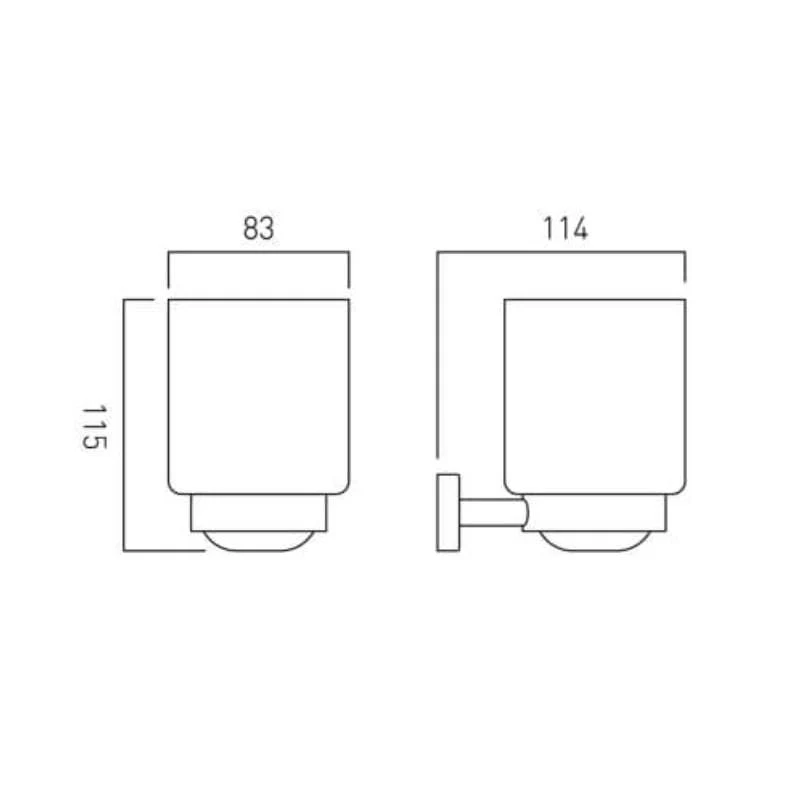 Vado Life Frosted Glass Tumbler & Holder - Image 2