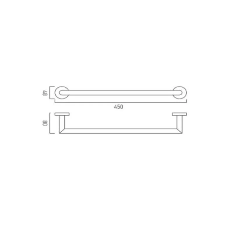Vado Spa 450mm Wall Mounted Towel Rail - Image 2