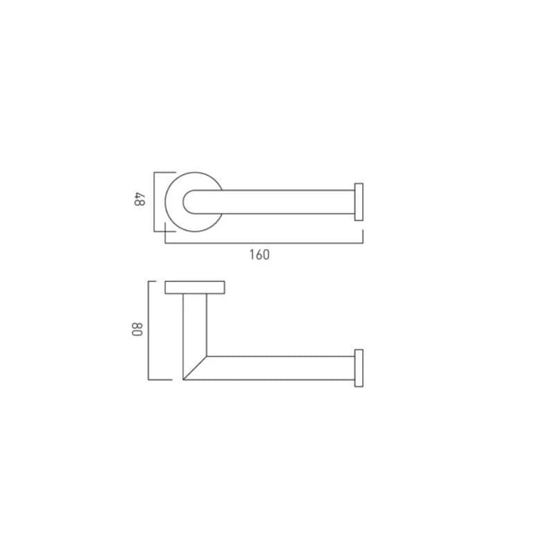 Vado Spa Chrome Toilet Paper Holder - Image 2