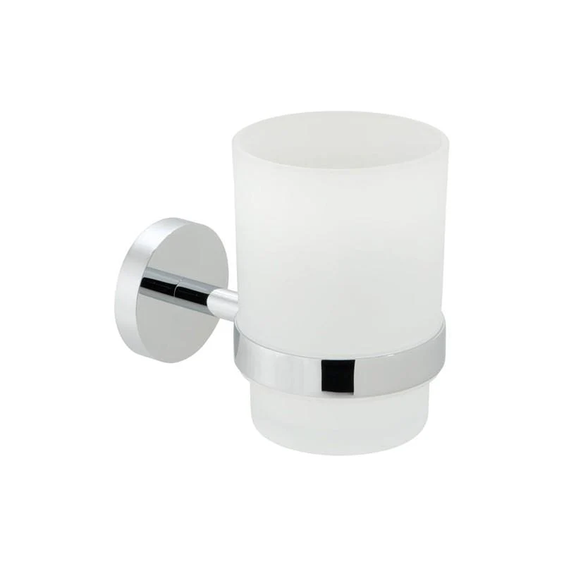 Vado Spa Frosted Glass Tumbler & Chrome Holder