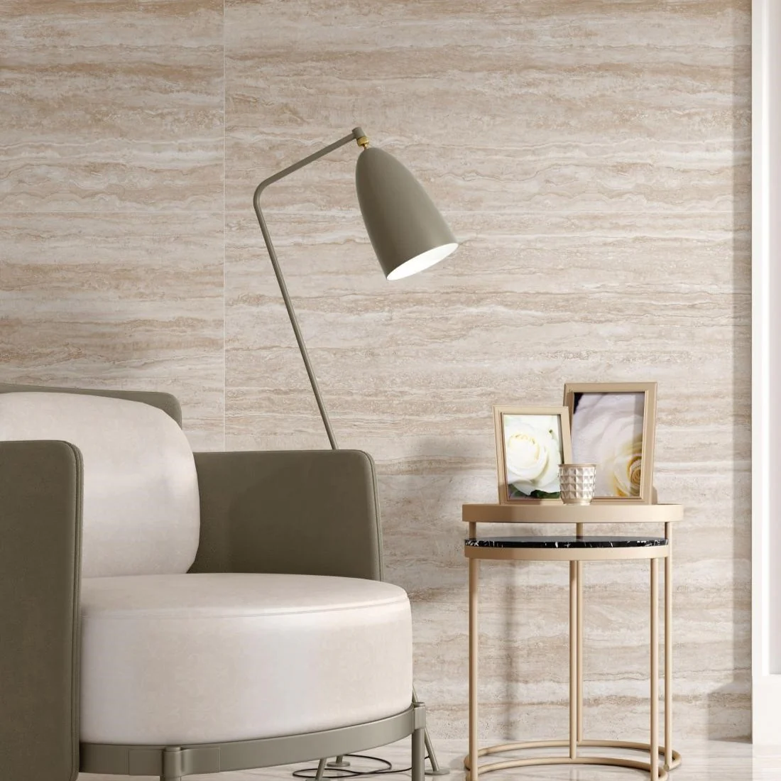 Veneto Ivory Rectangle Porcelain Tile - Image 2