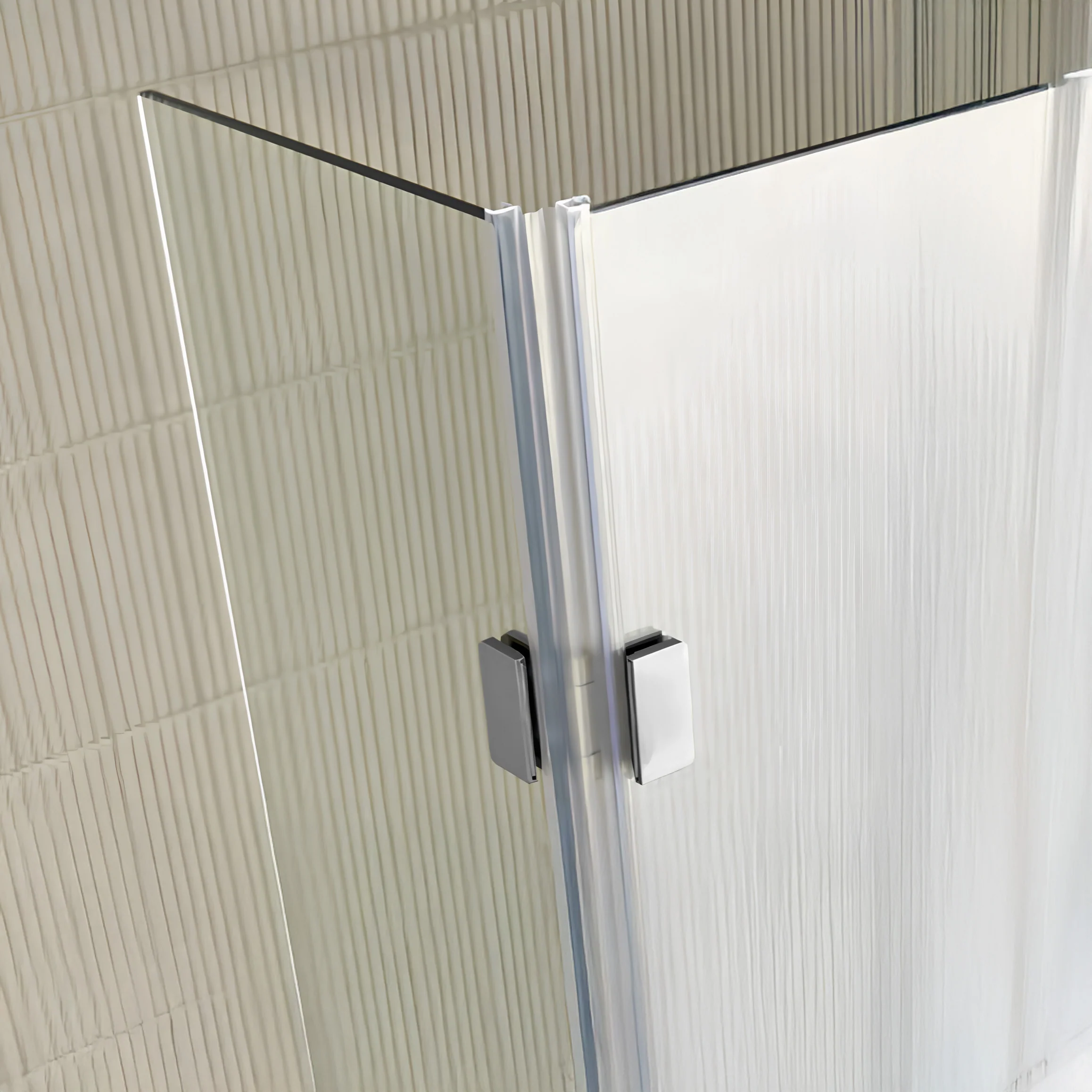 Verto 1950 x 400mm Hinged Flipper Panel - Chrome